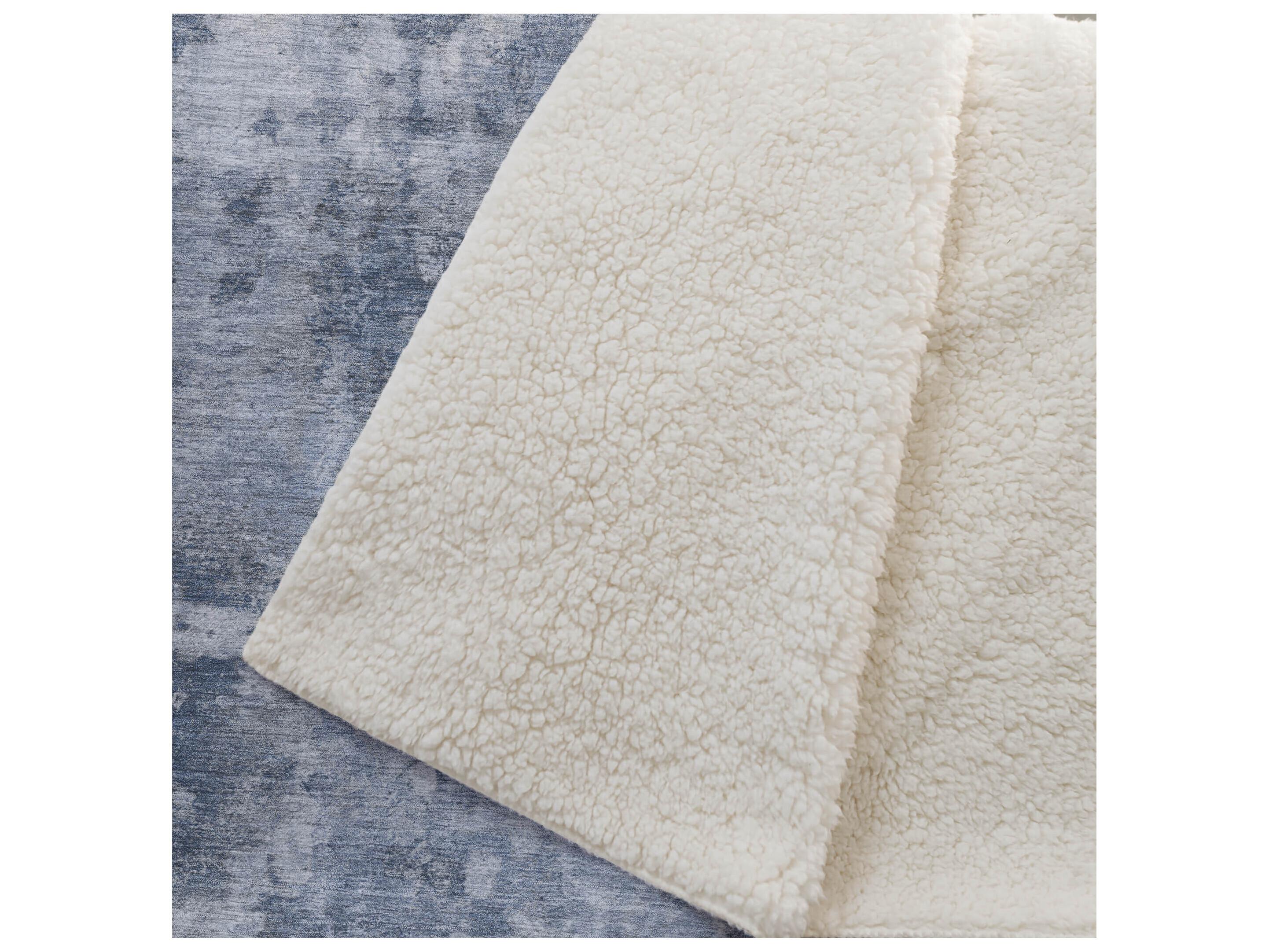 Dalyn Sherpa Blue Polyester Throw