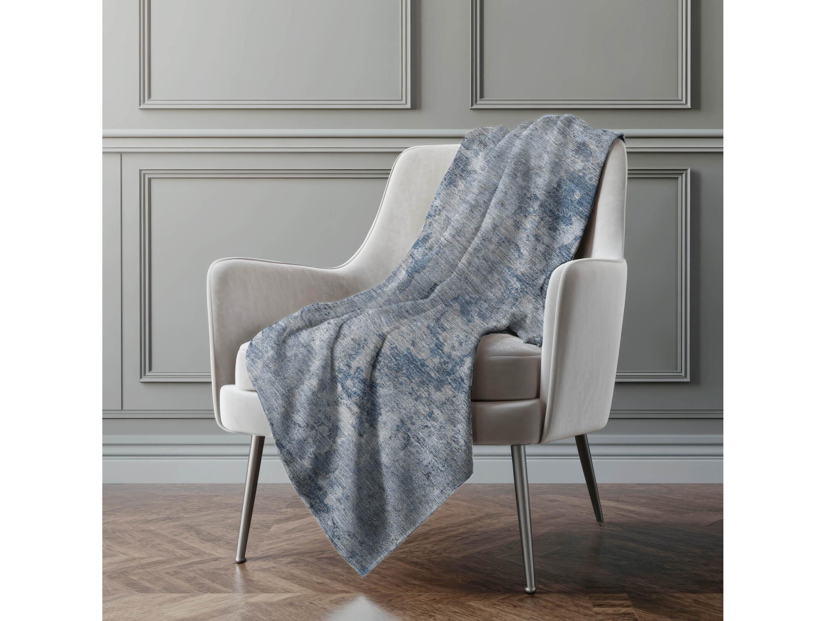 Dalyn Sherpa Blue Polyester Throw