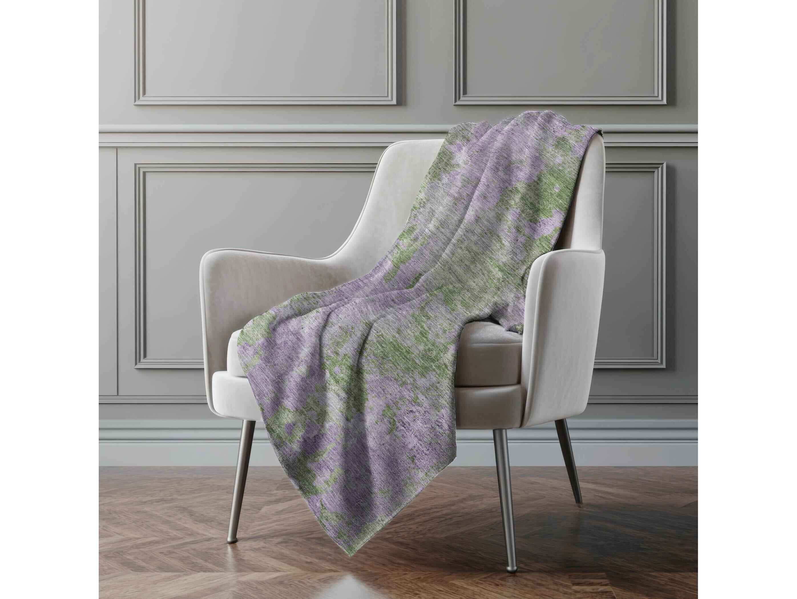 Dalyn Sherpa Green Polyester Throw