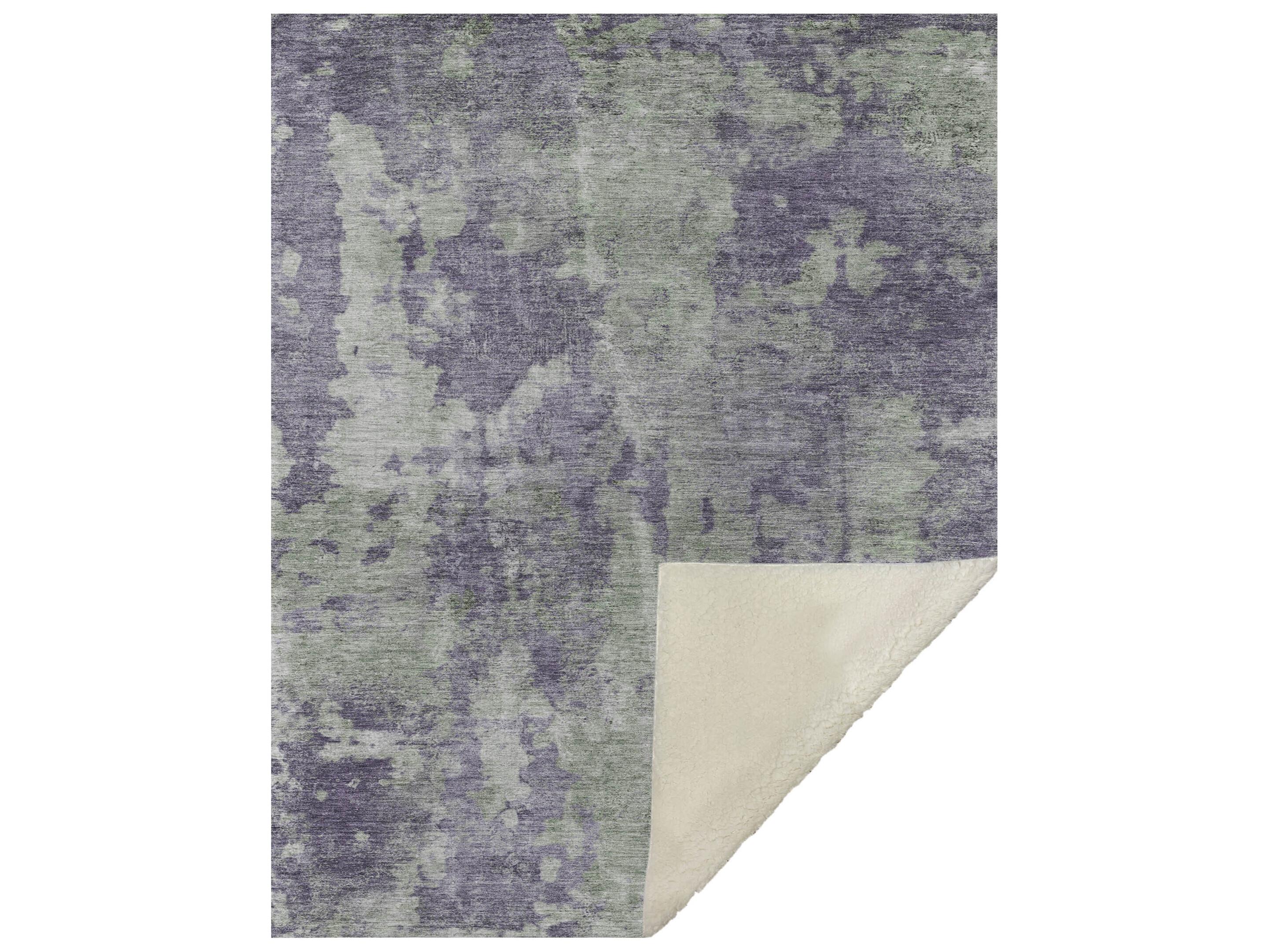 Dalyn Sherpa Purple Polyester Throw
