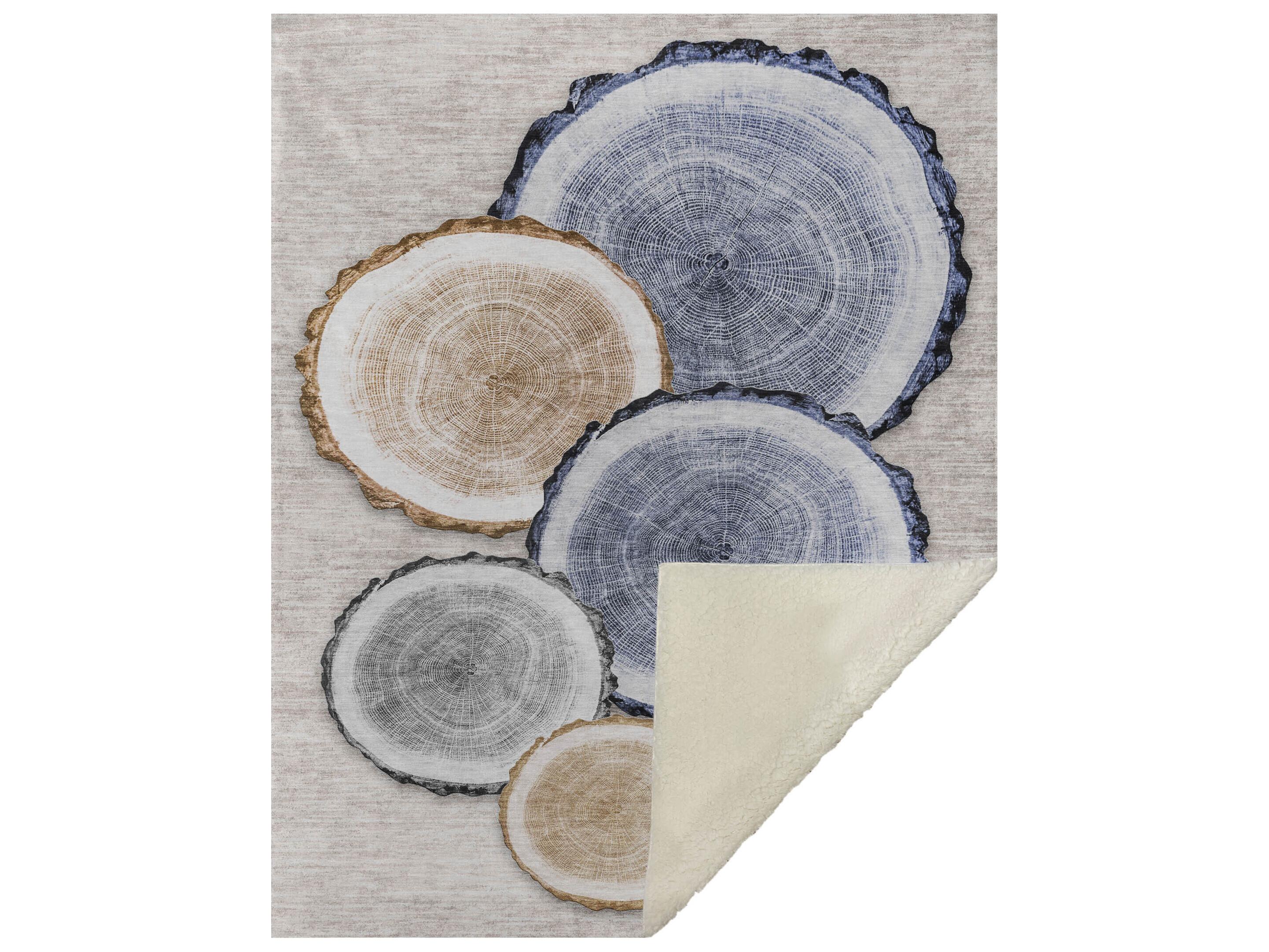 Dalyn Sherpa Brown Polyester Throw