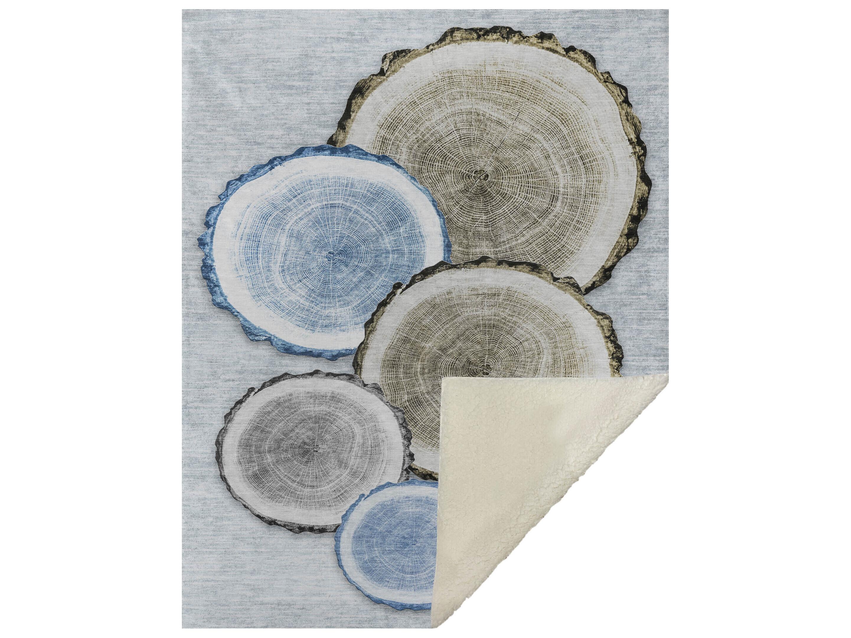 Dalyn Sherpa Blue Polyester Throw