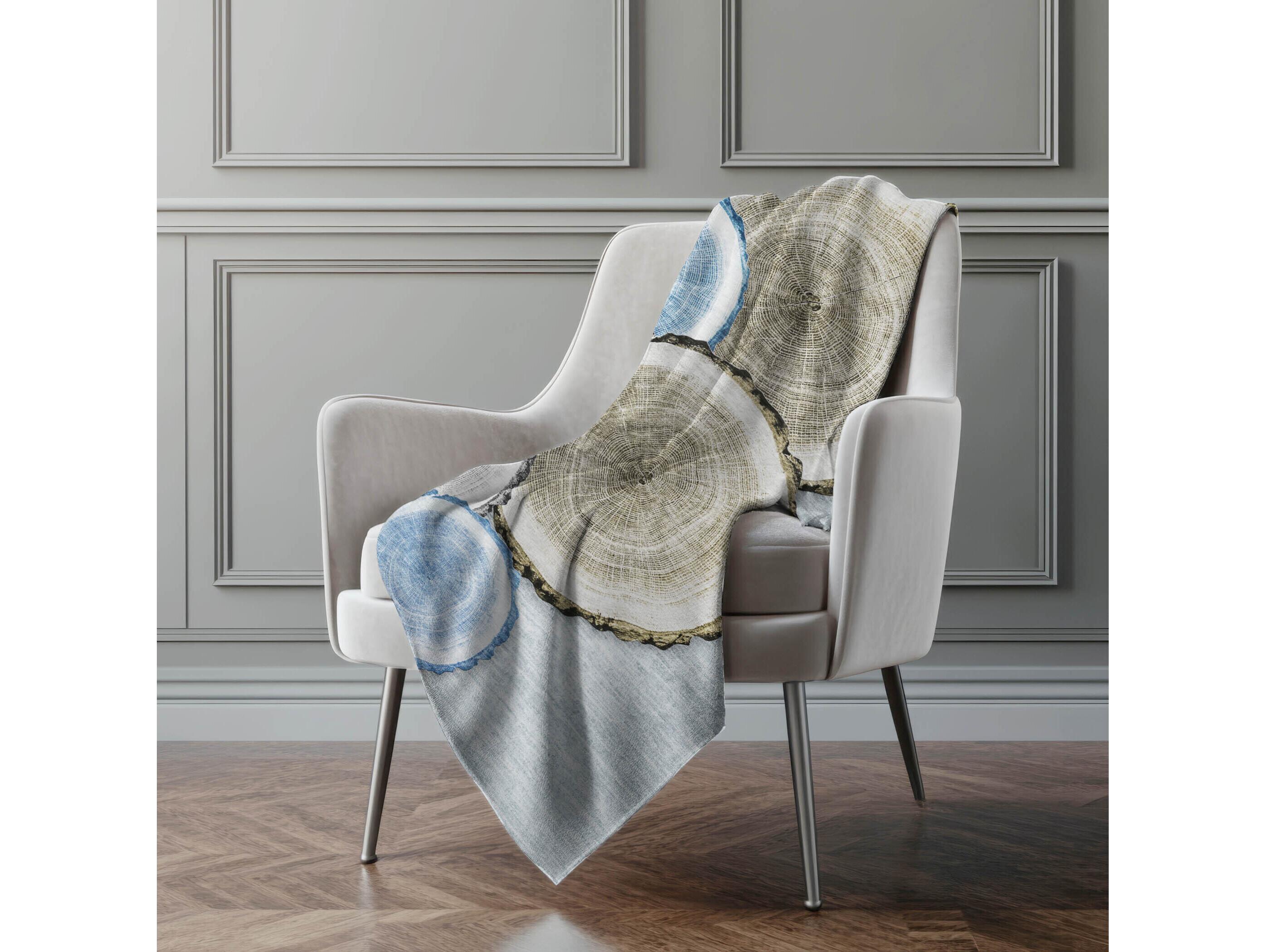 Dalyn Sherpa Blue Polyester Throw