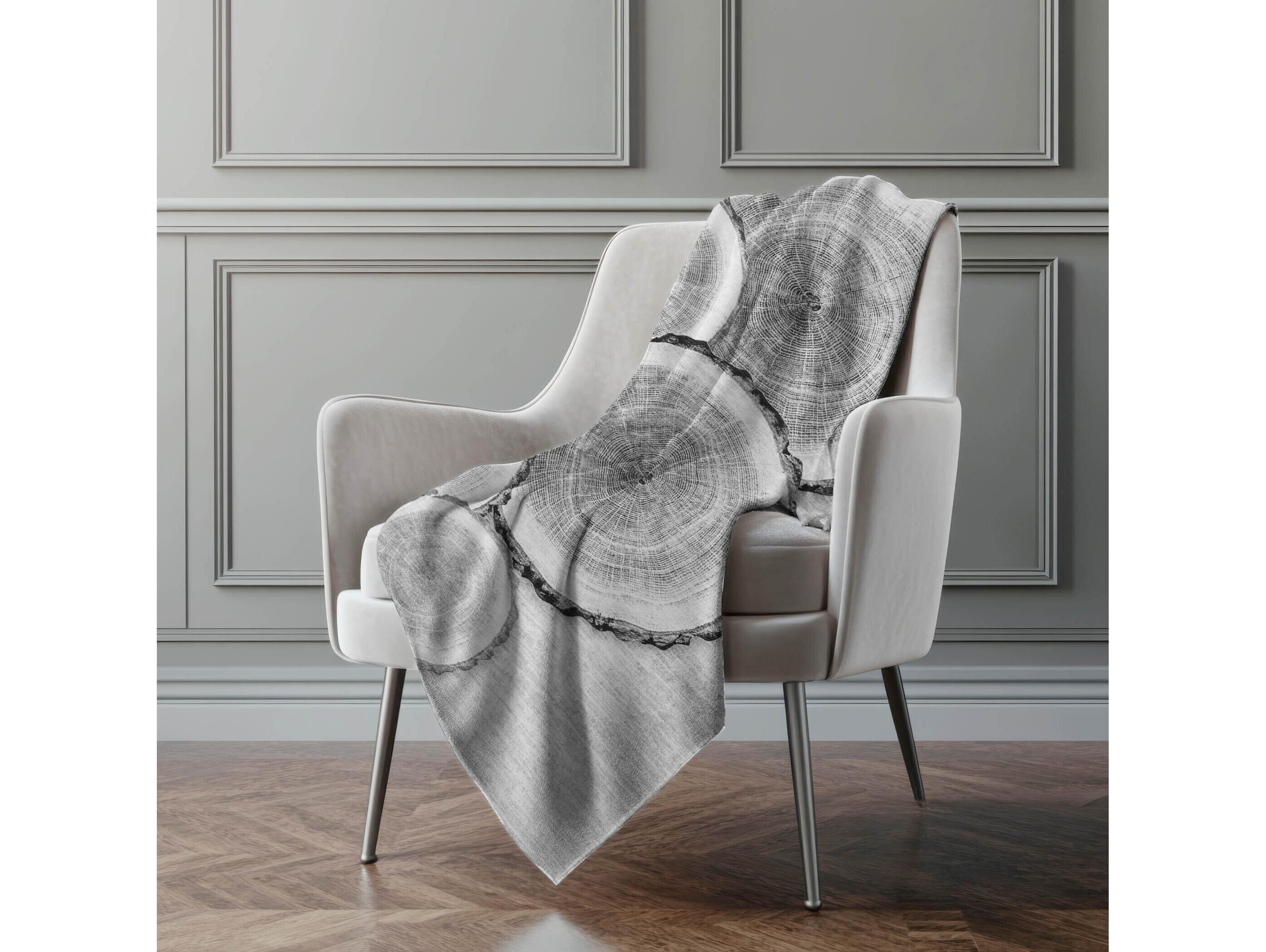 Dalyn Sherpa Gray Polyester Throw