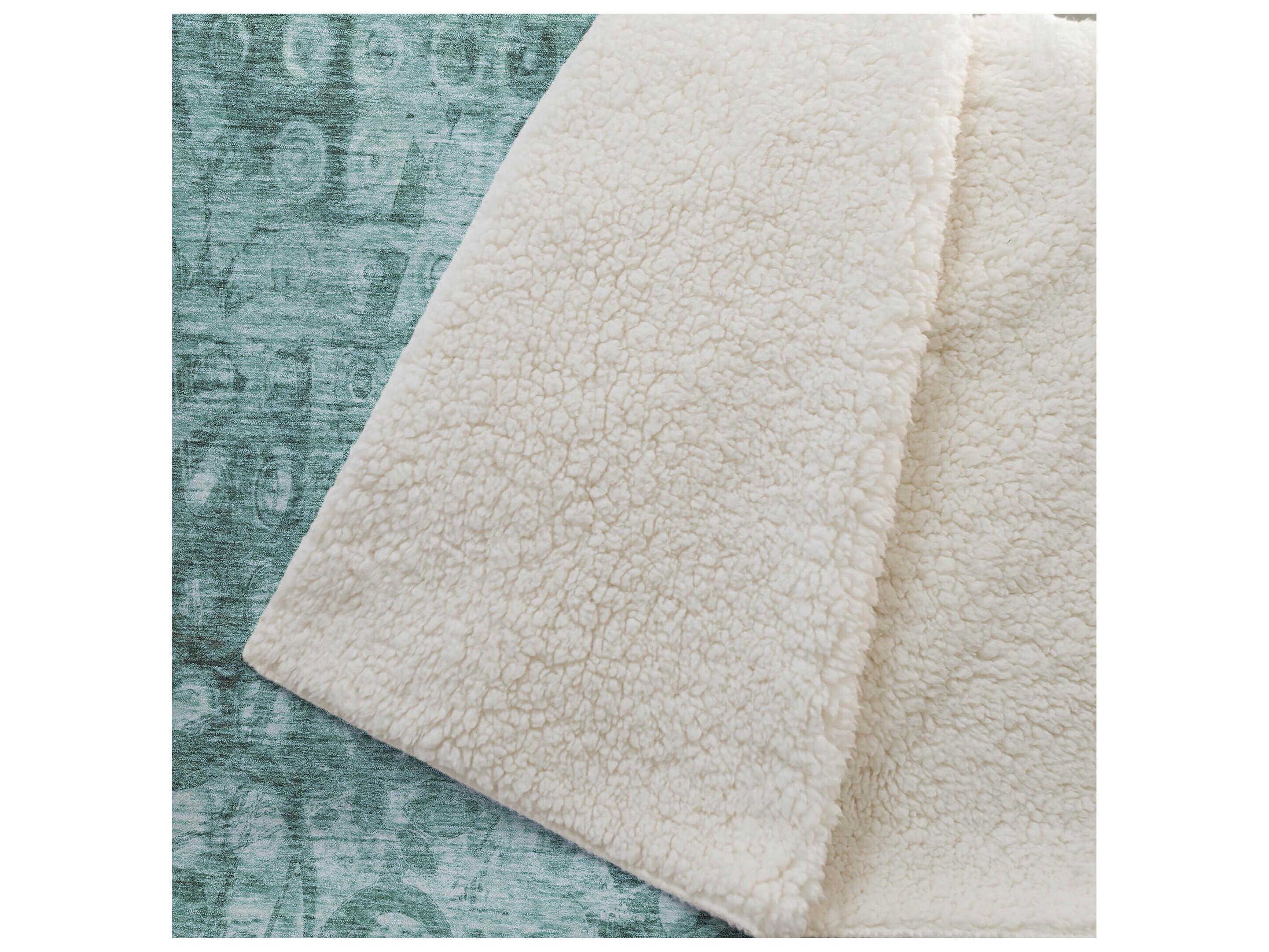 Dalyn Sherpa Teal Polyester Throw