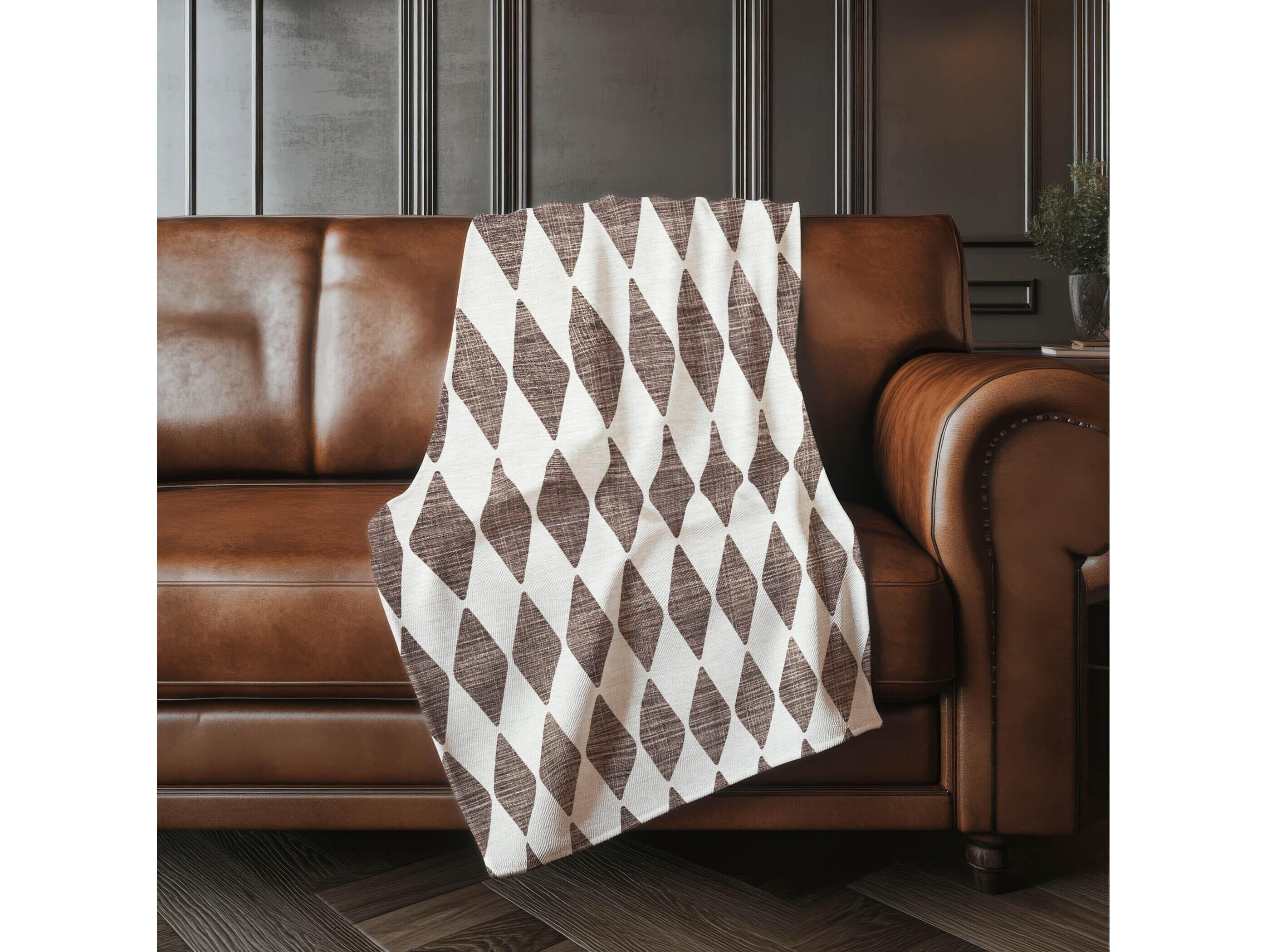 Dalyn Sherpa Brown Polyester Throw