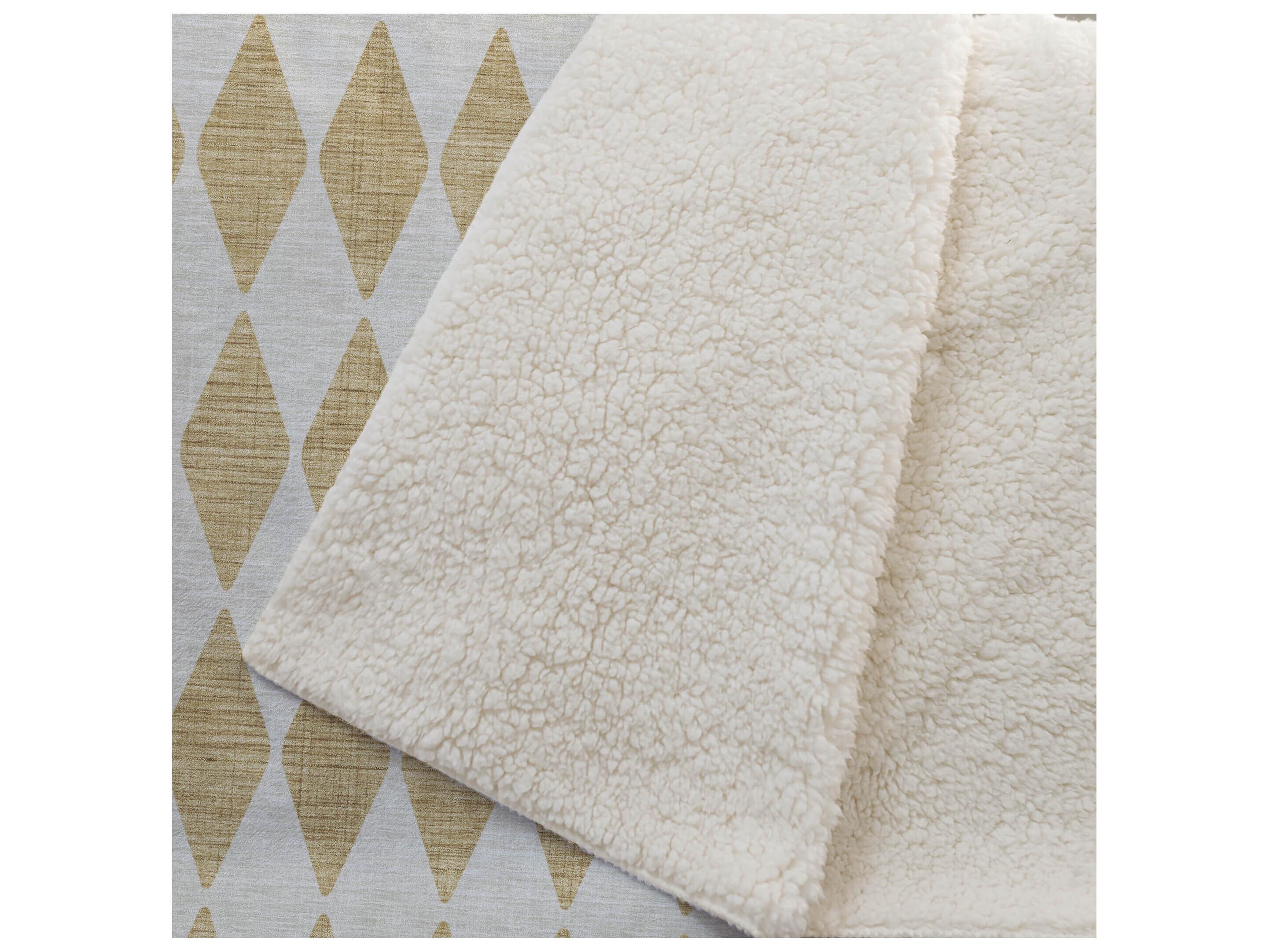 Dalyn Sherpa Gold Polyester Throw