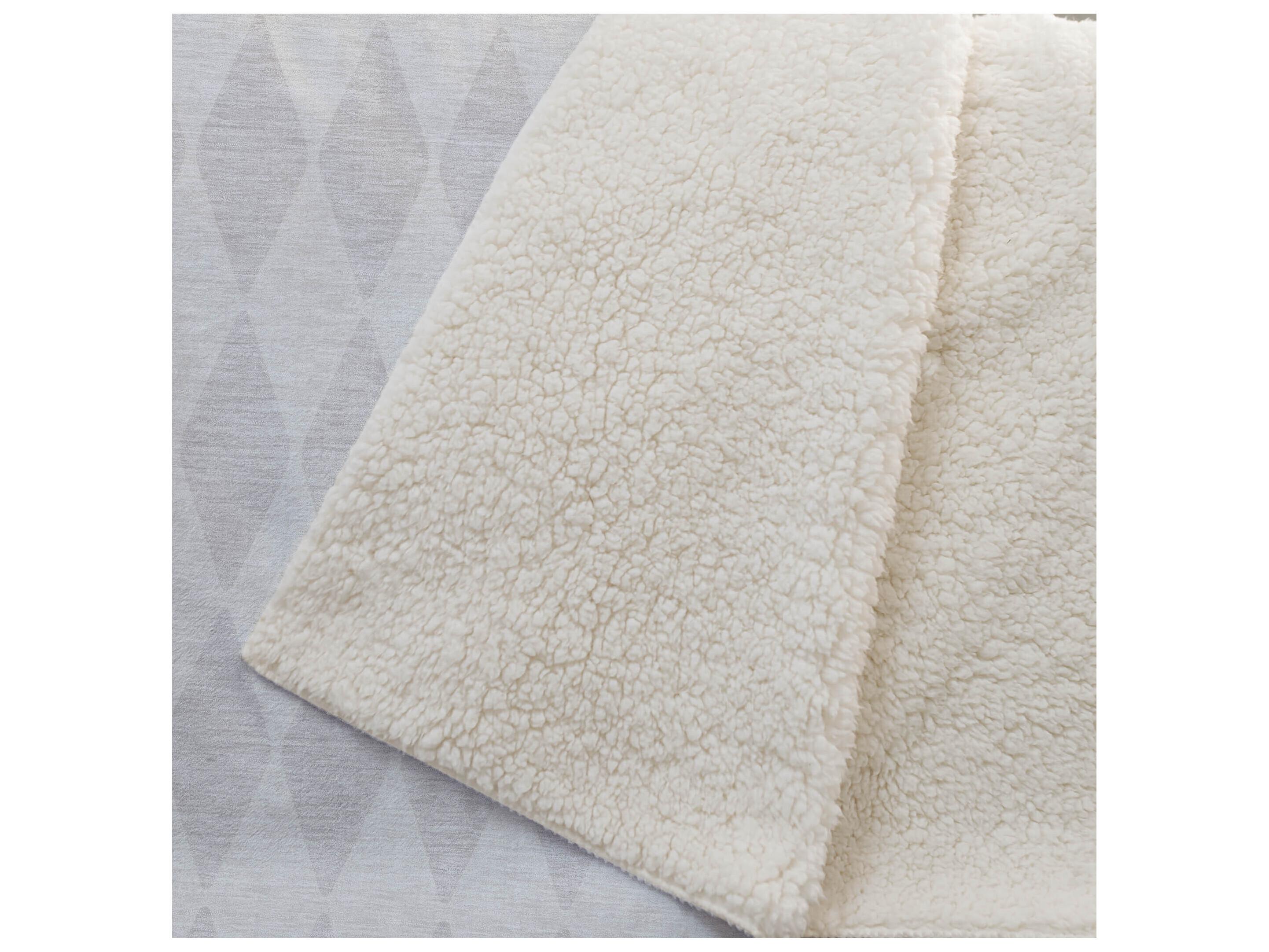 Dalyn Sherpa Ivory Polyester Throw