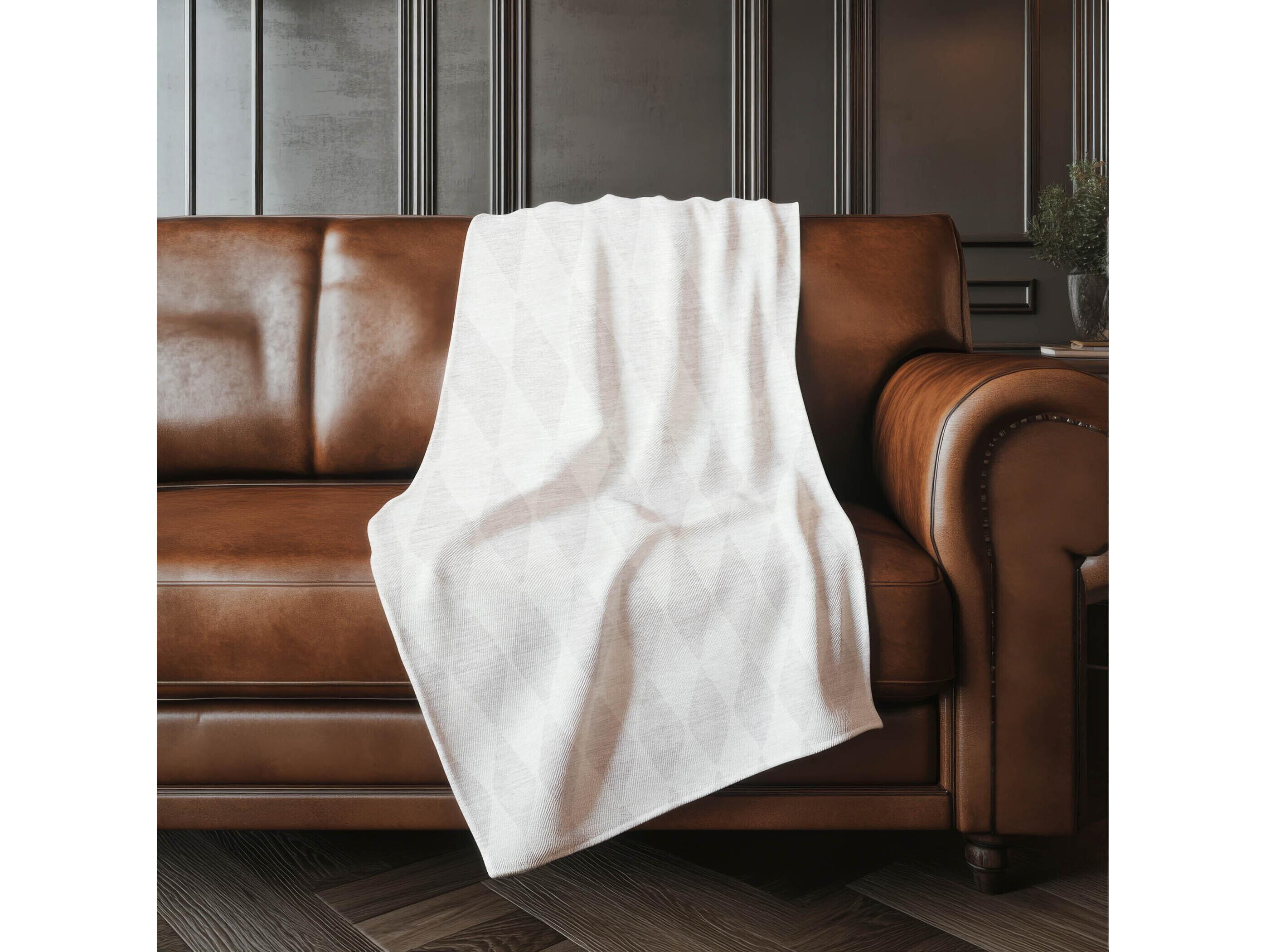 Dalyn Sherpa Ivory Polyester Throw