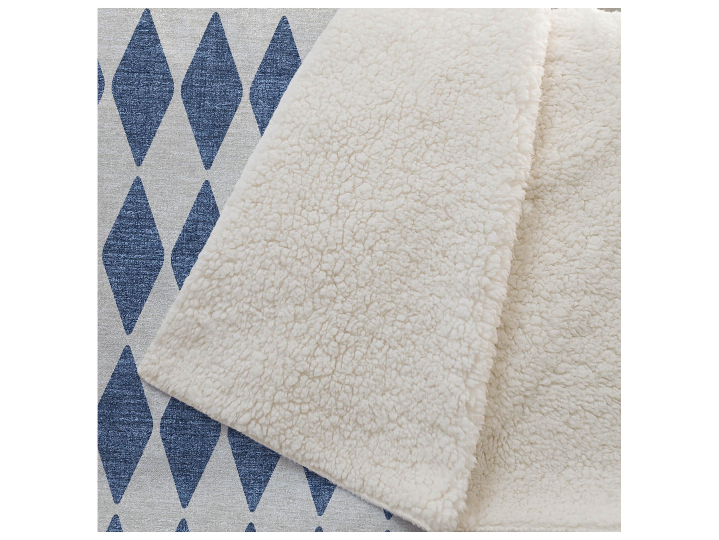 Dalyn Sherpa Blue Polyester Throw