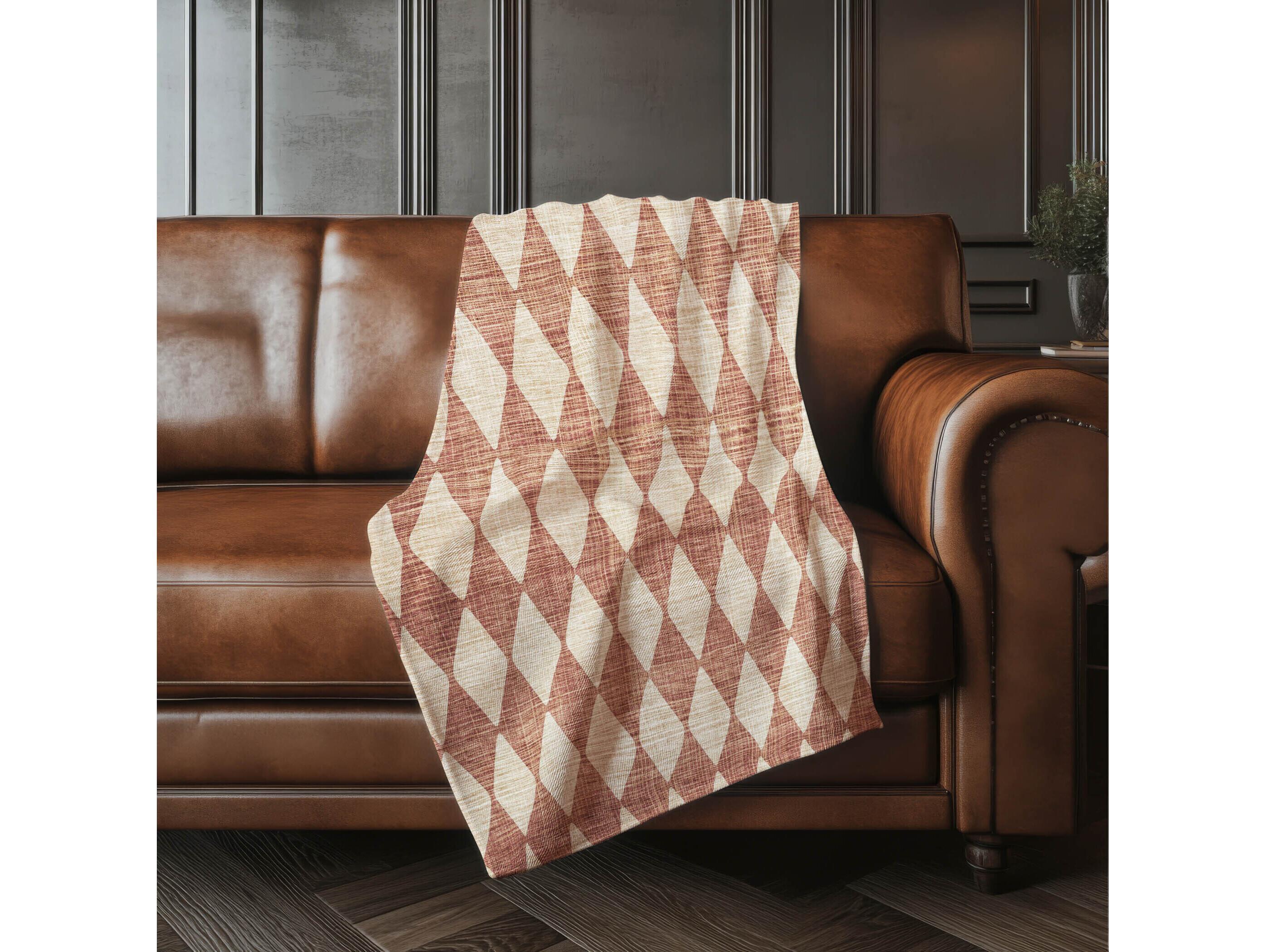 Dalyn Sherpa Orange Polyester Throw