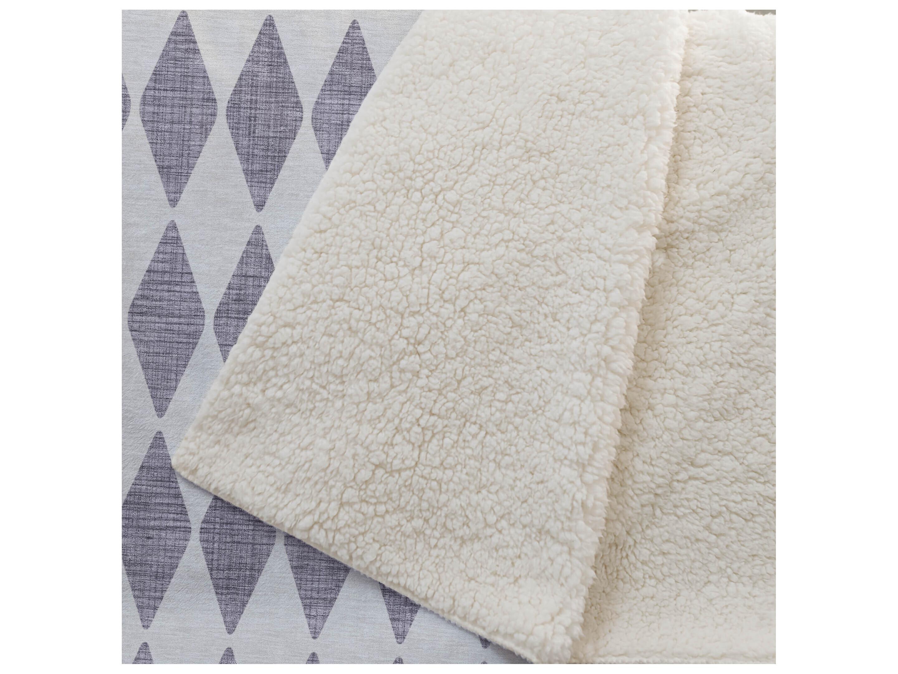 Dalyn Sherpa Purple Polyester Throw