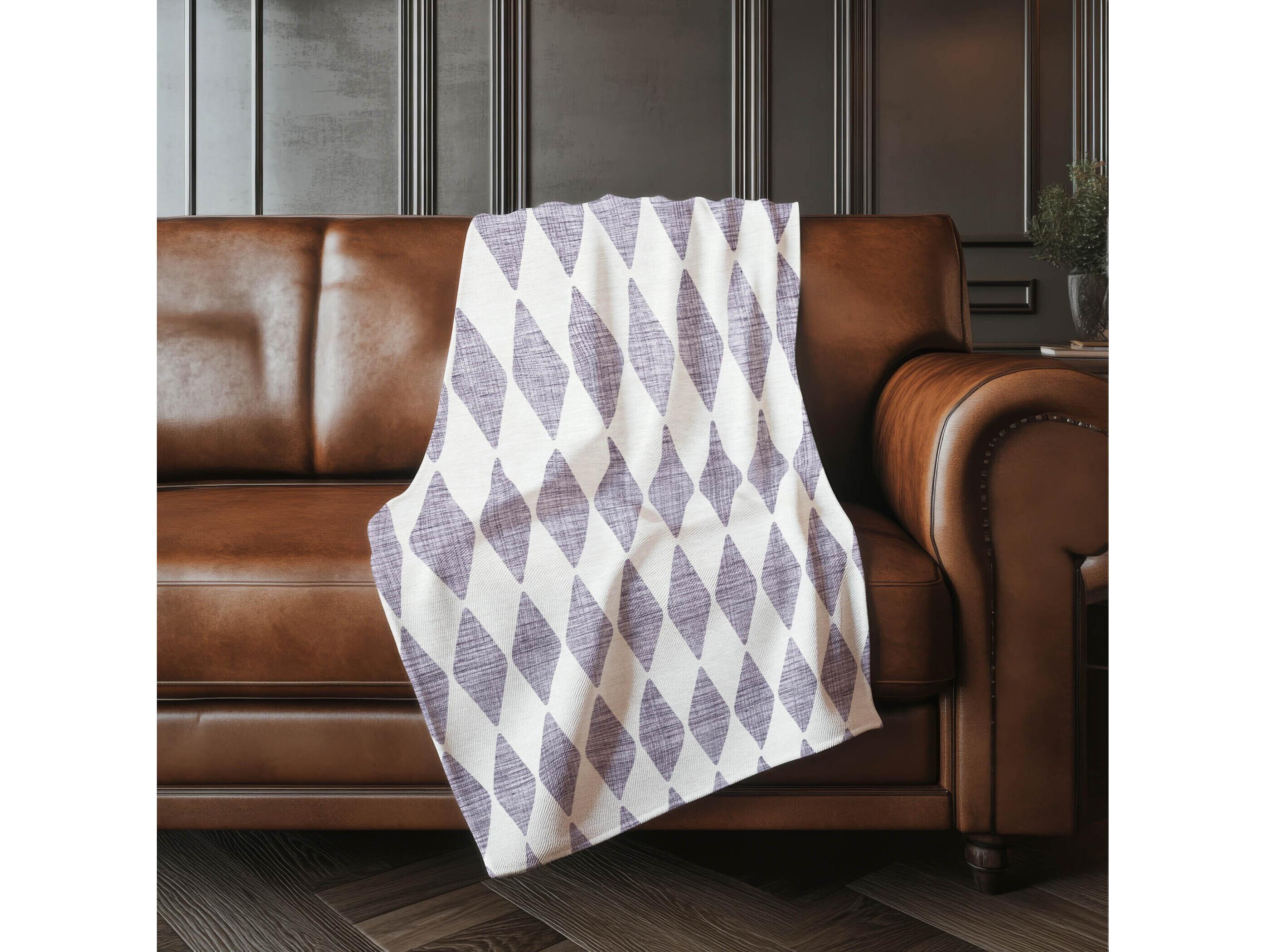 Dalyn Sherpa Purple Polyester Throw