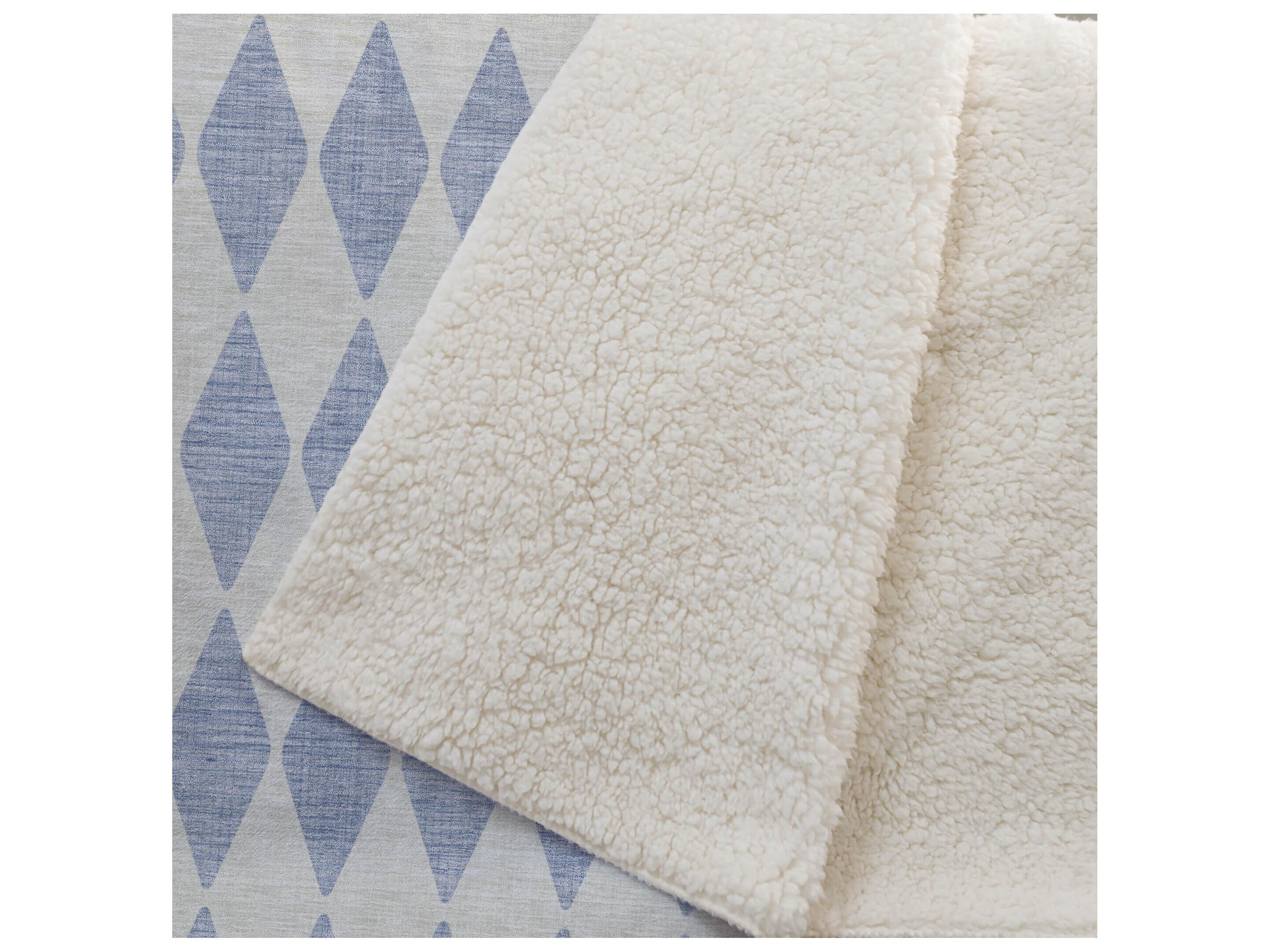 Dalyn Sherpa Blue Polyester Throw