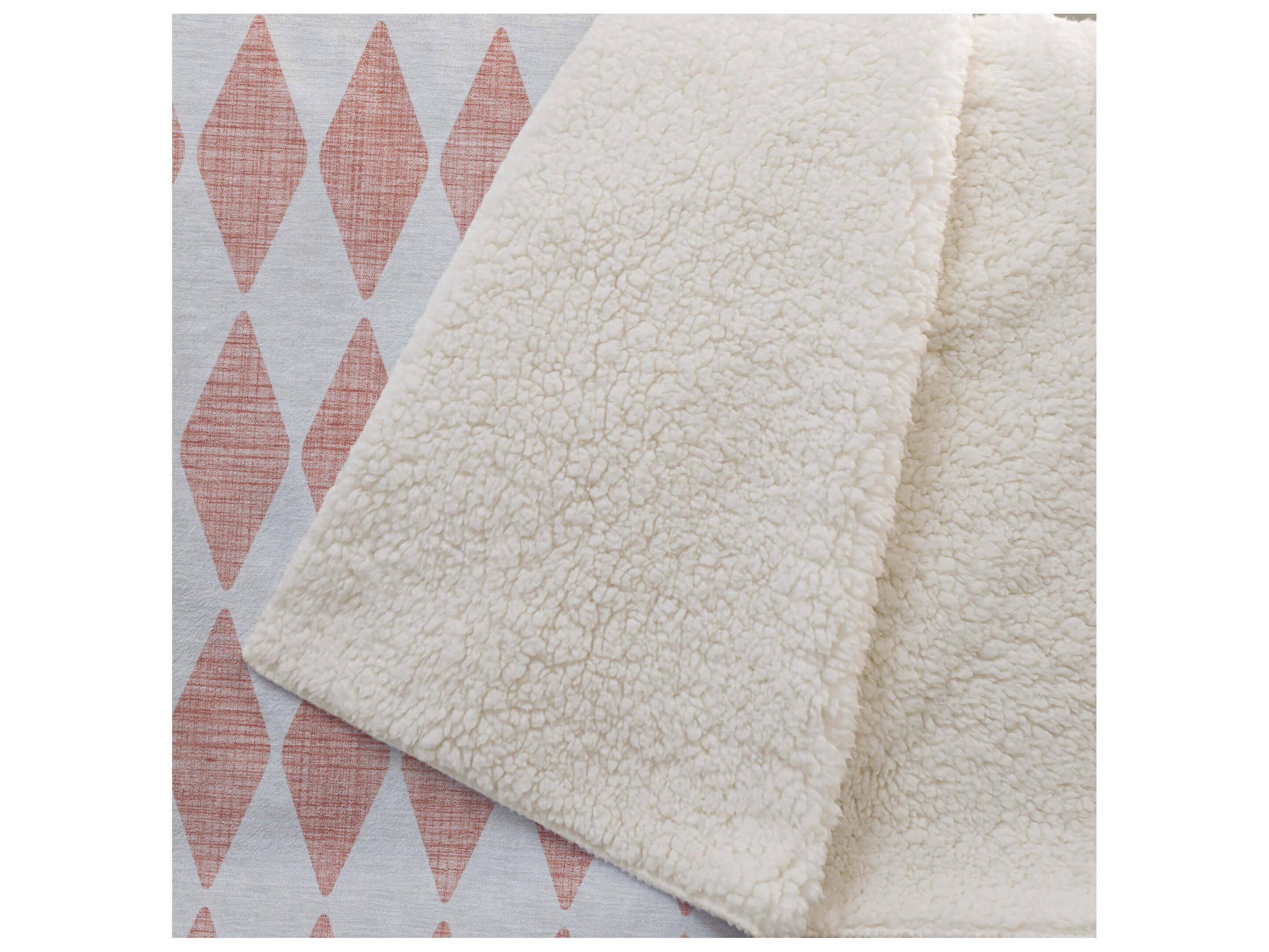 Dalyn Sherpa Orange Polyester Throw