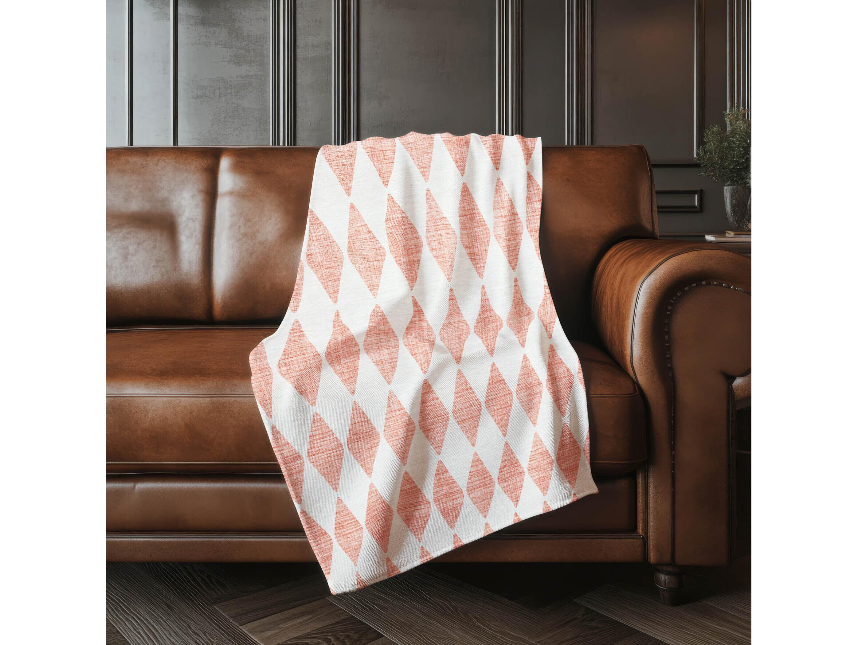 Dalyn Sherpa Orange Polyester Throw
