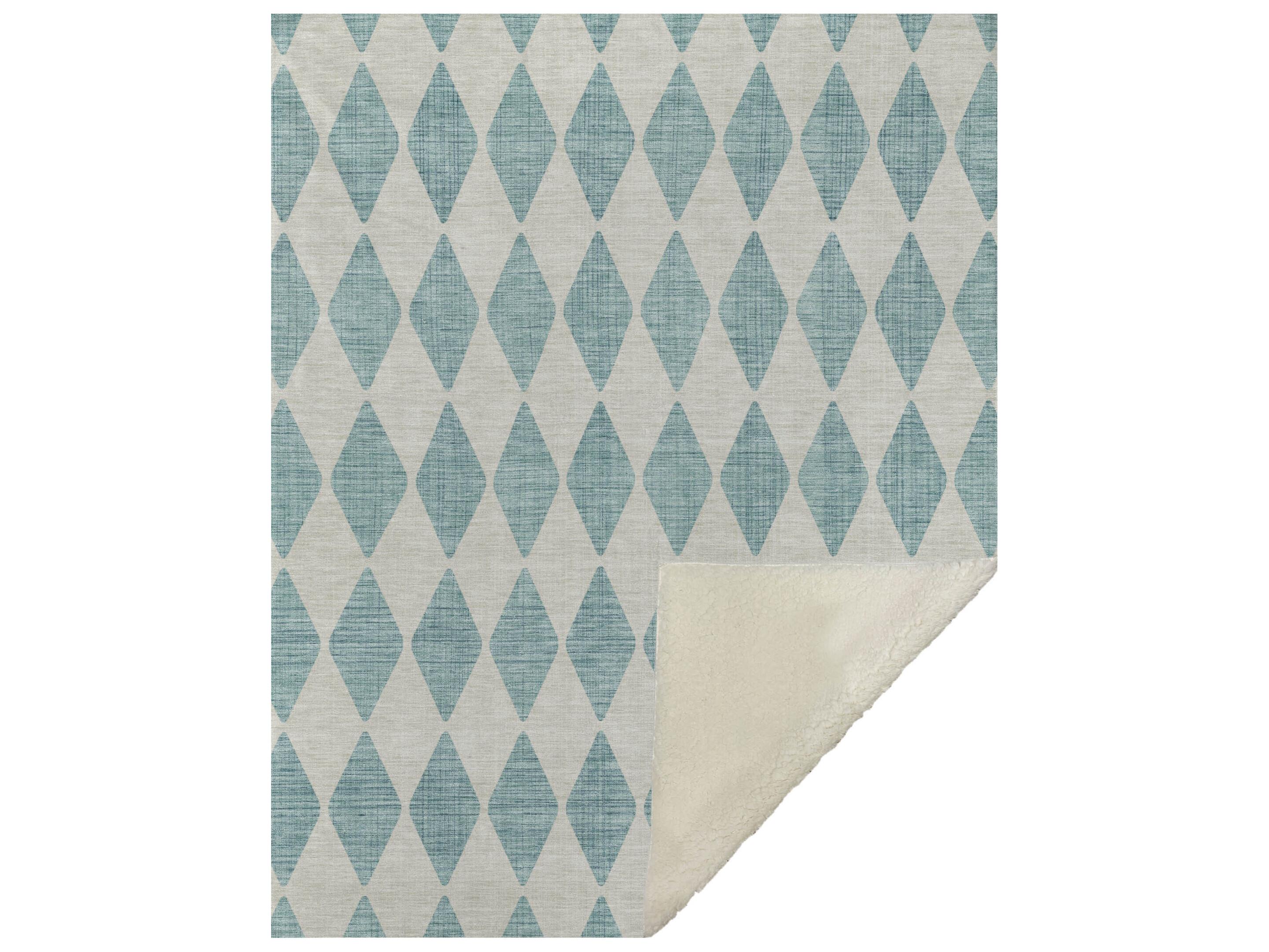Dalyn Sherpa Teal Polyester Throw