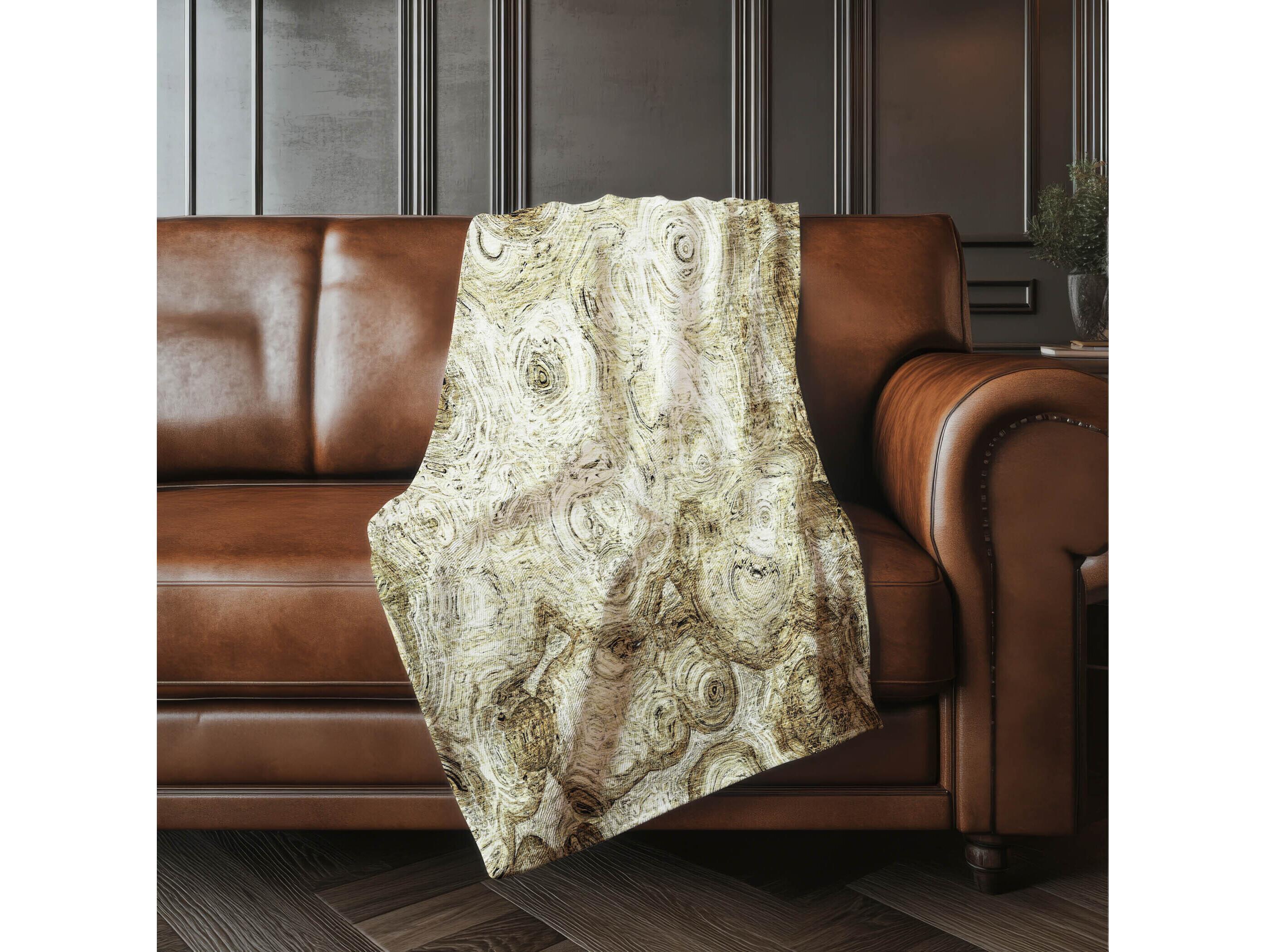 Dalyn Sherpa Brown Polyester Throw