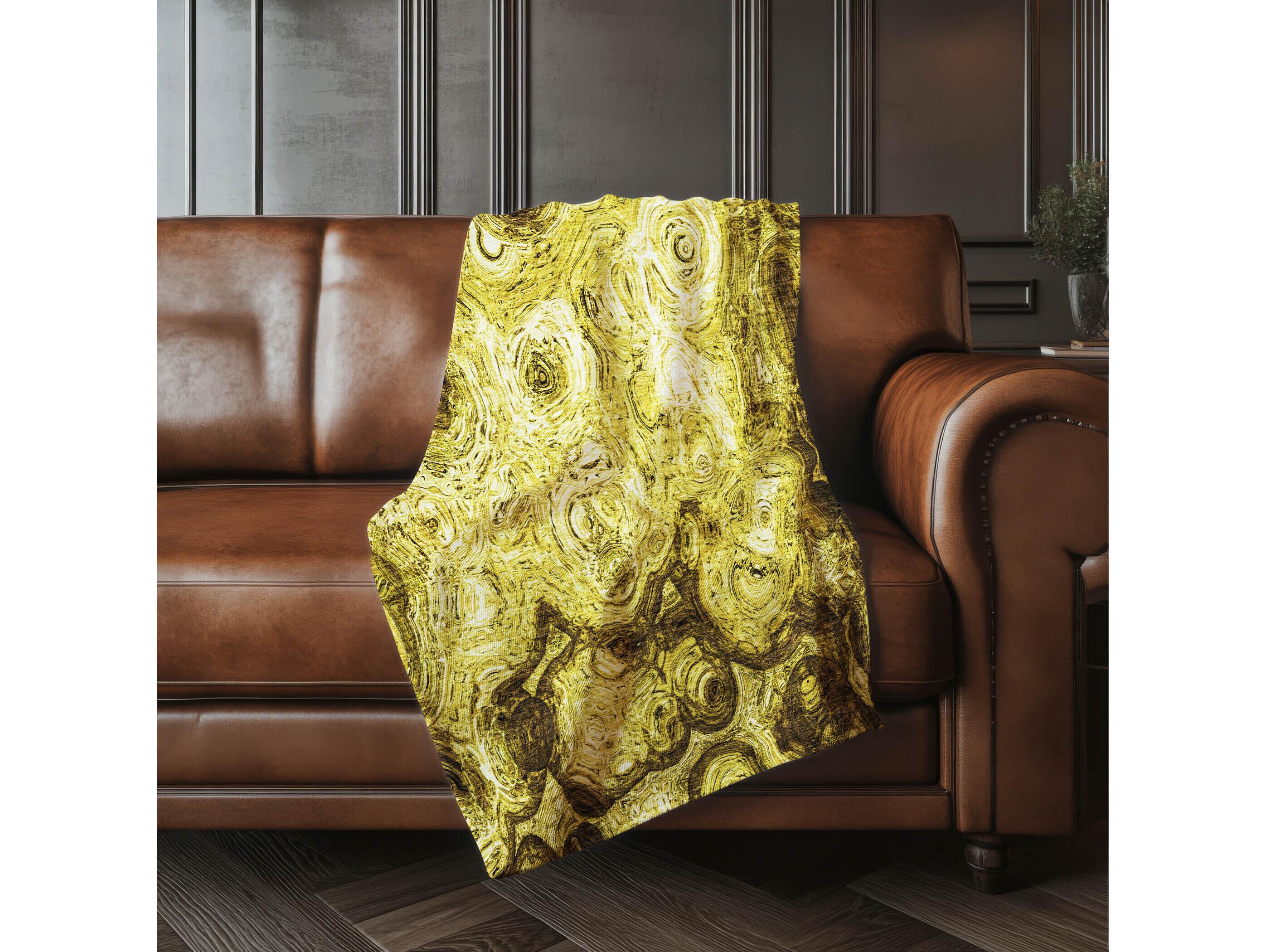 Dalyn Sherpa Gold Polyester Throw