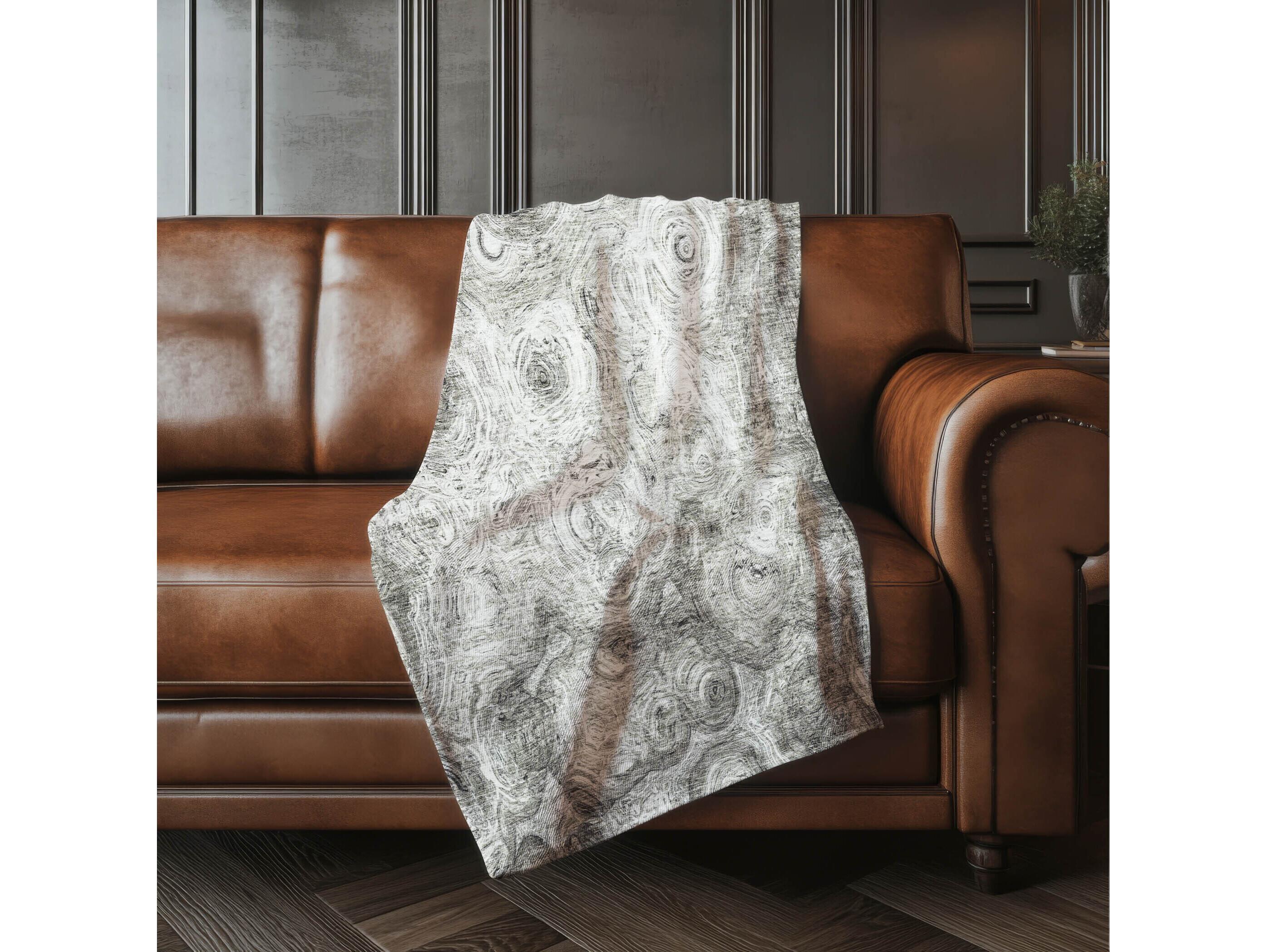 Dalyn Sherpa Gray Polyester Throw