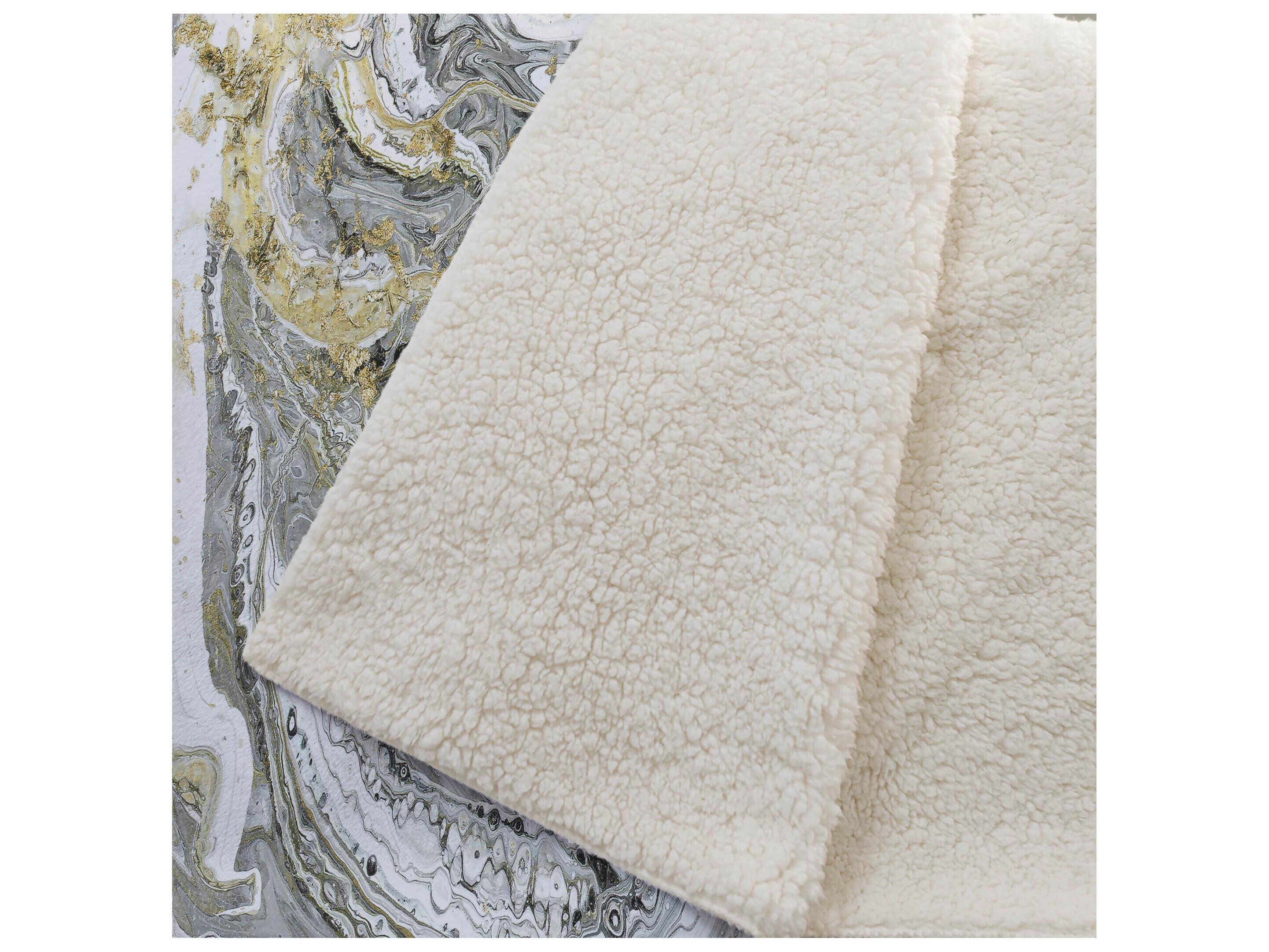 Dalyn Sherpa Neutral Polyester Throw