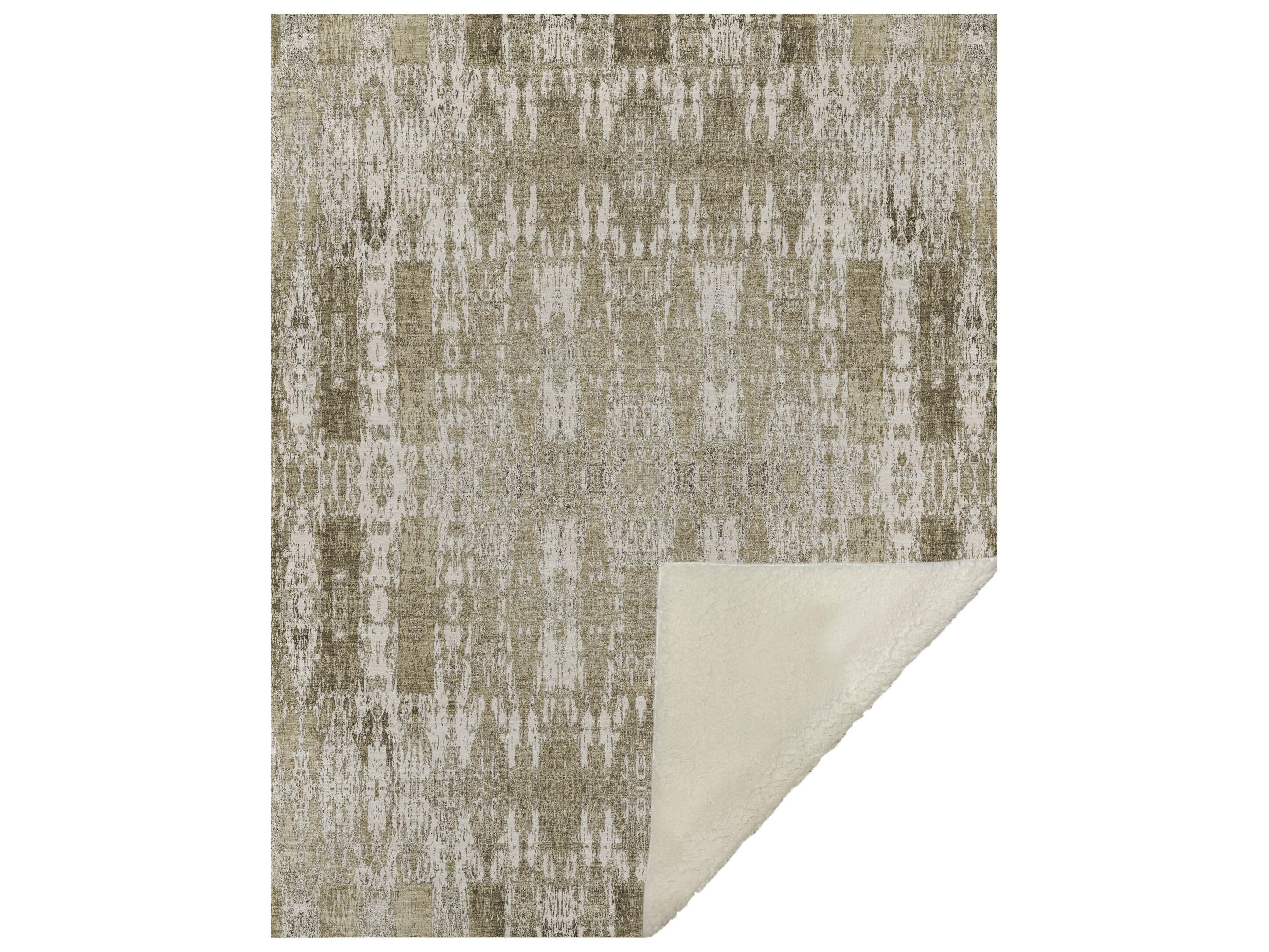 Dalyn Sherpa Brown Polyester Throw