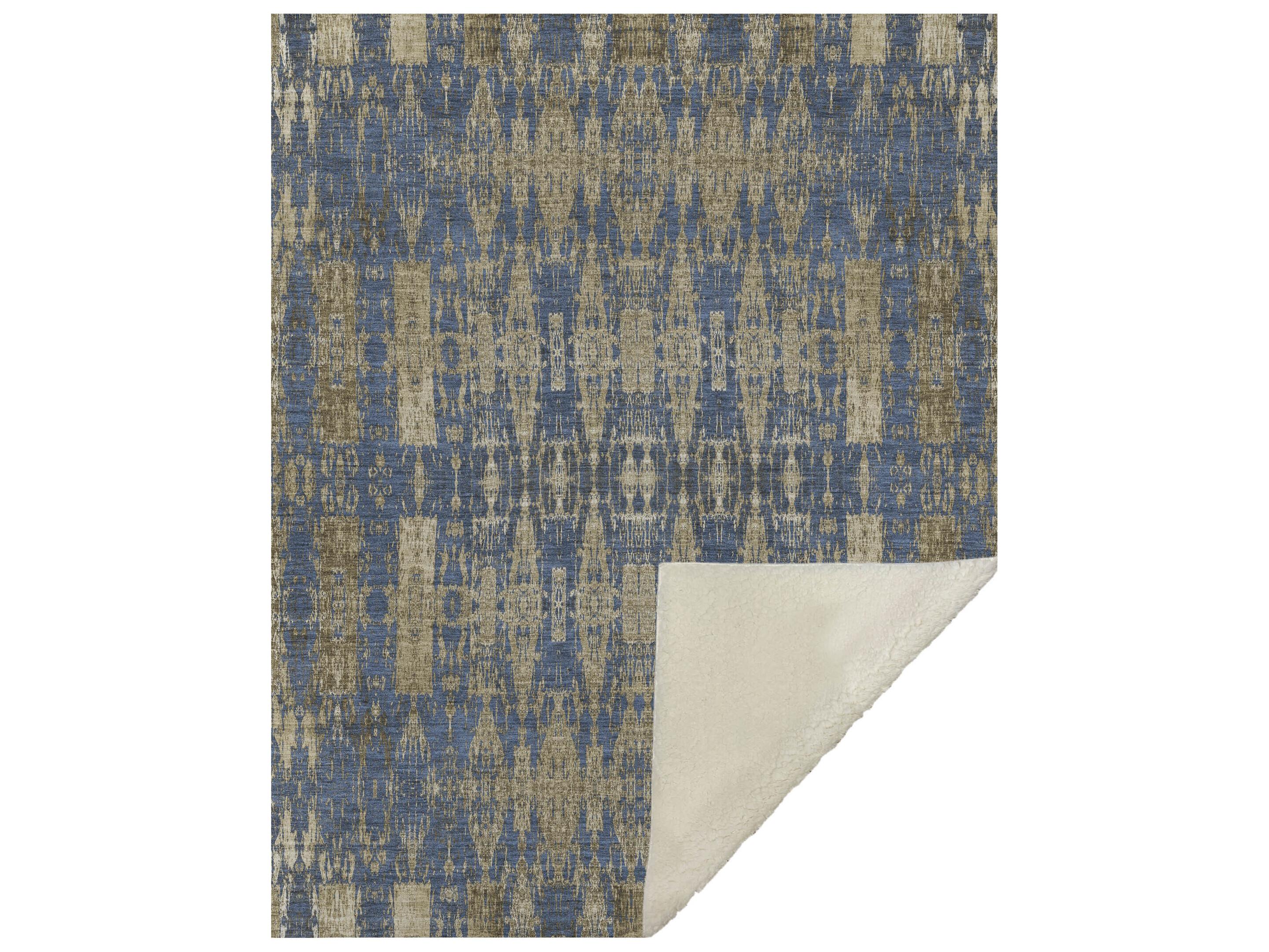 Dalyn Sherpa Blue Polyester Throw