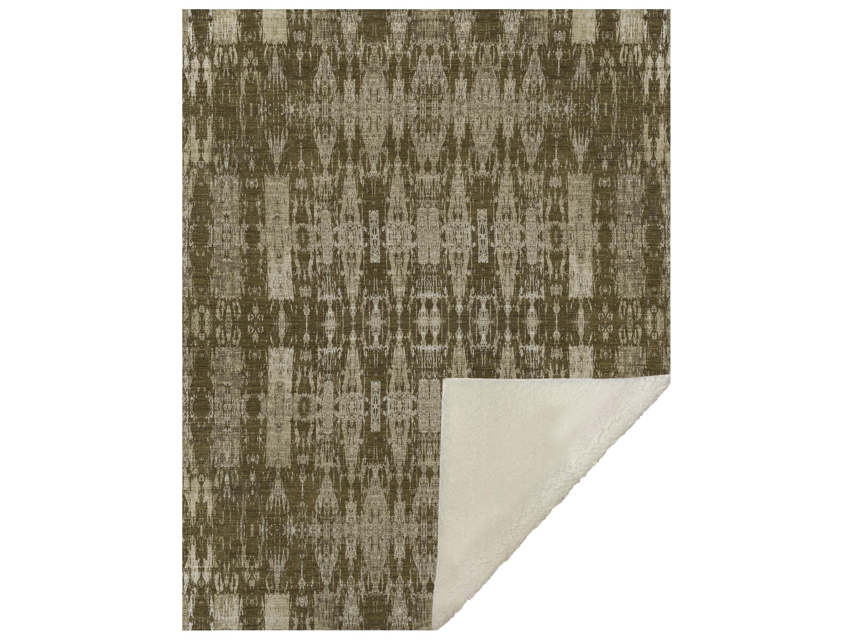 Dalyn Sherpa Brown Polyester Throw