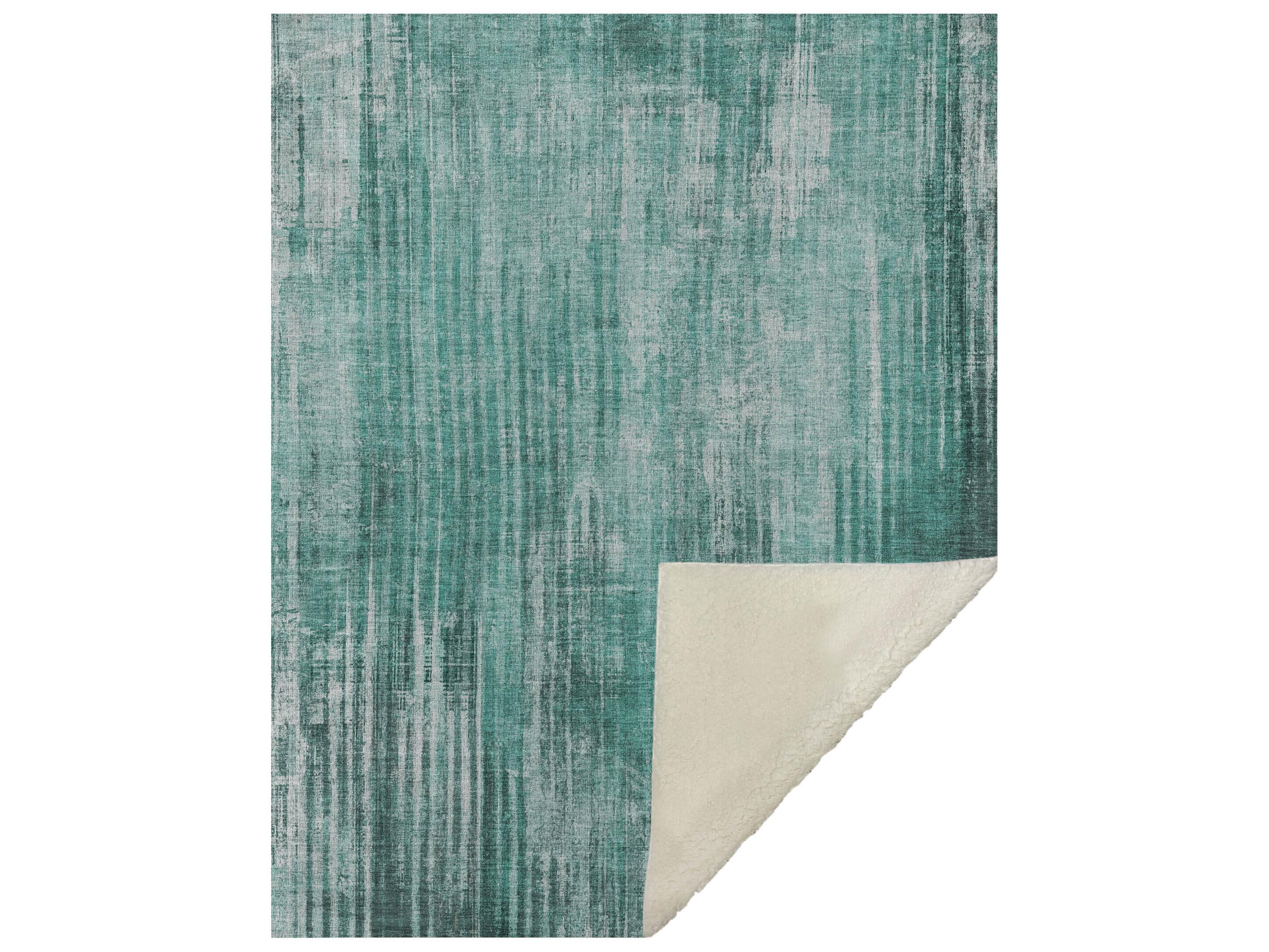 Dalyn Sherpa Teal Polyester Throw