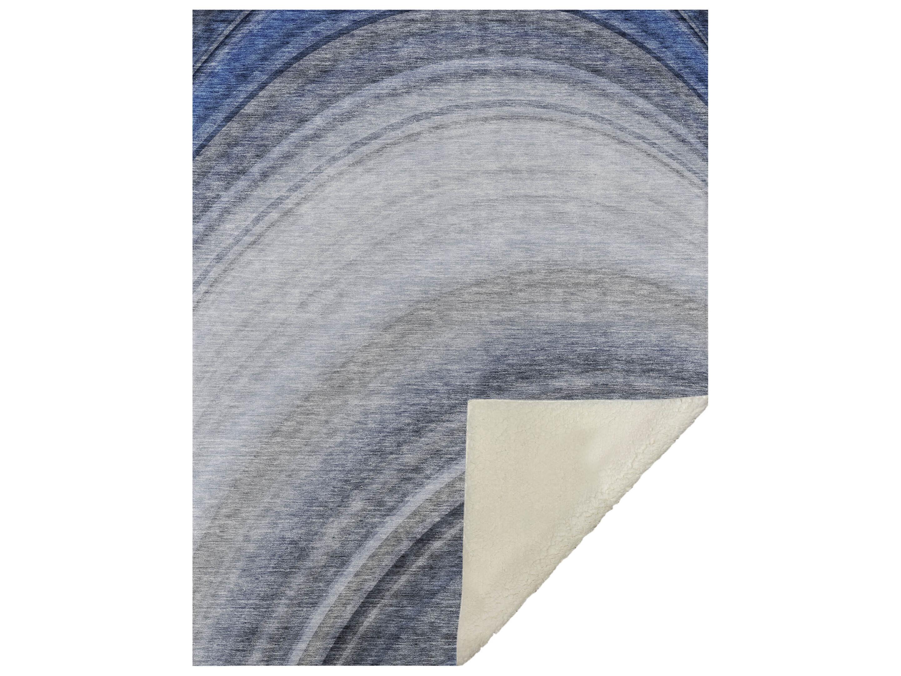 Dalyn Sherpa Blue Polyester Throw