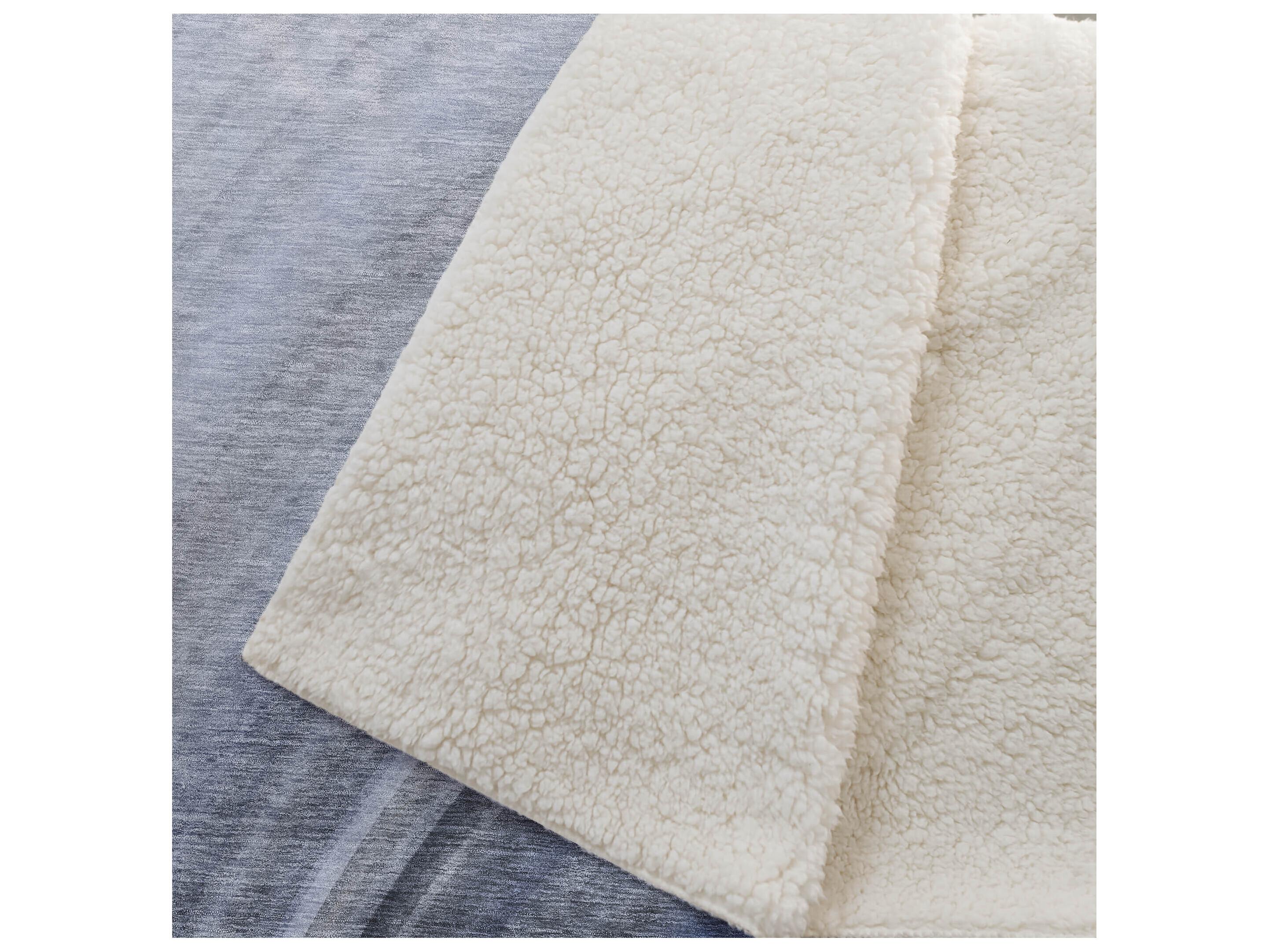 Dalyn Sherpa Blue Polyester Throw