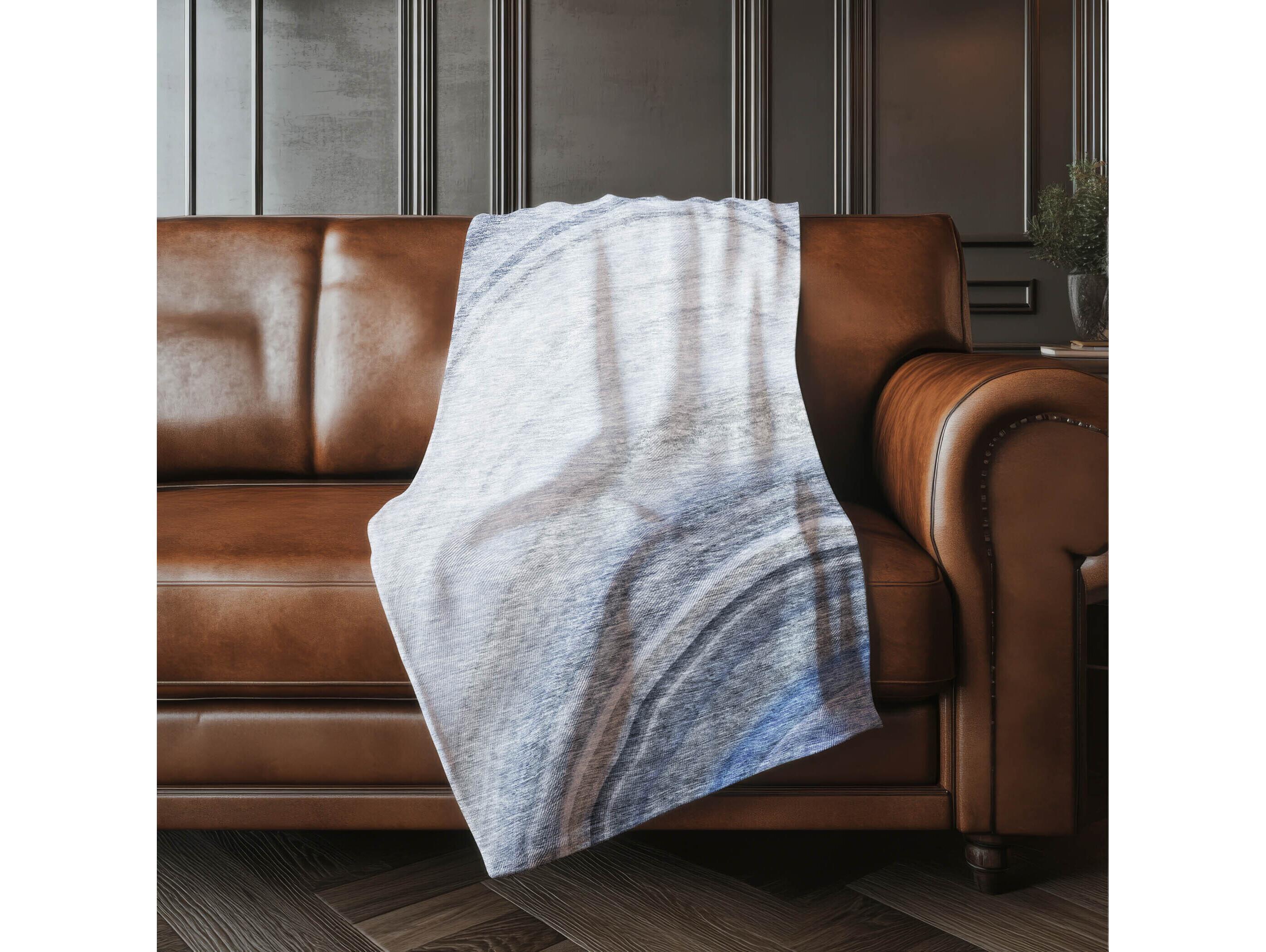 Dalyn Sherpa Blue Polyester Throw
