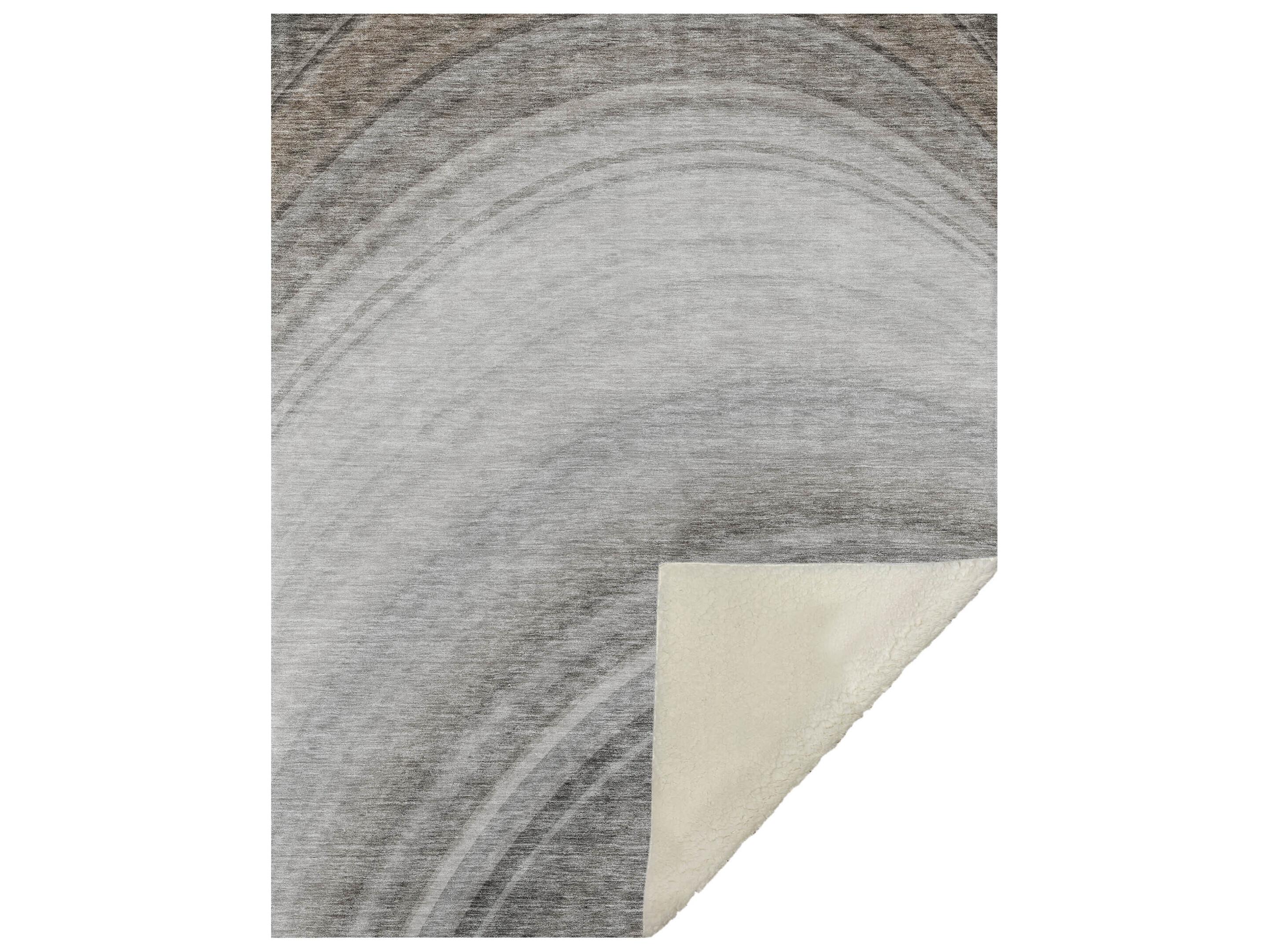 Dalyn Sherpa Gray Polyester Throw