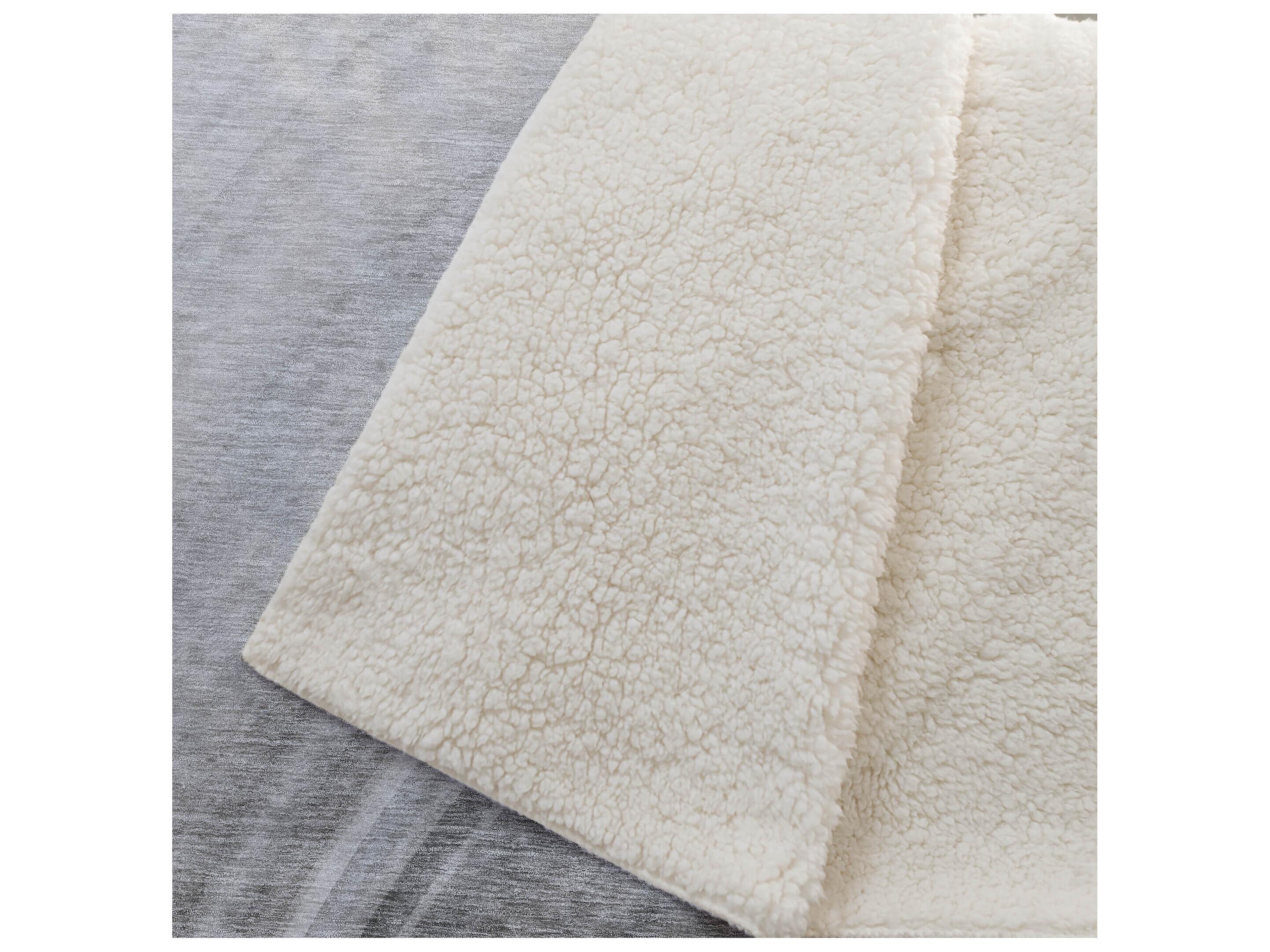 Dalyn Sherpa Gray Polyester Throw