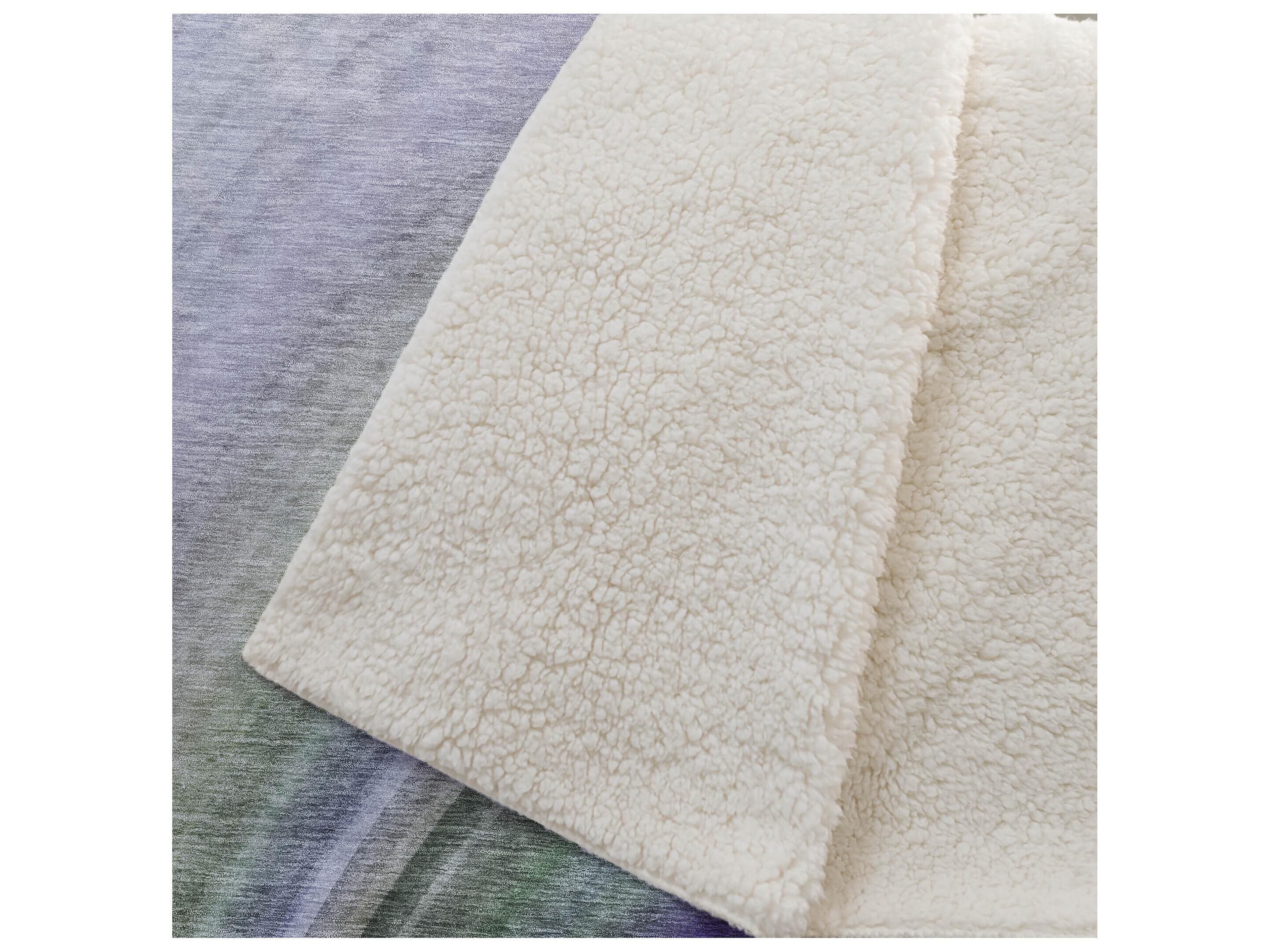 Dalyn Sherpa Teal Polyester Throw