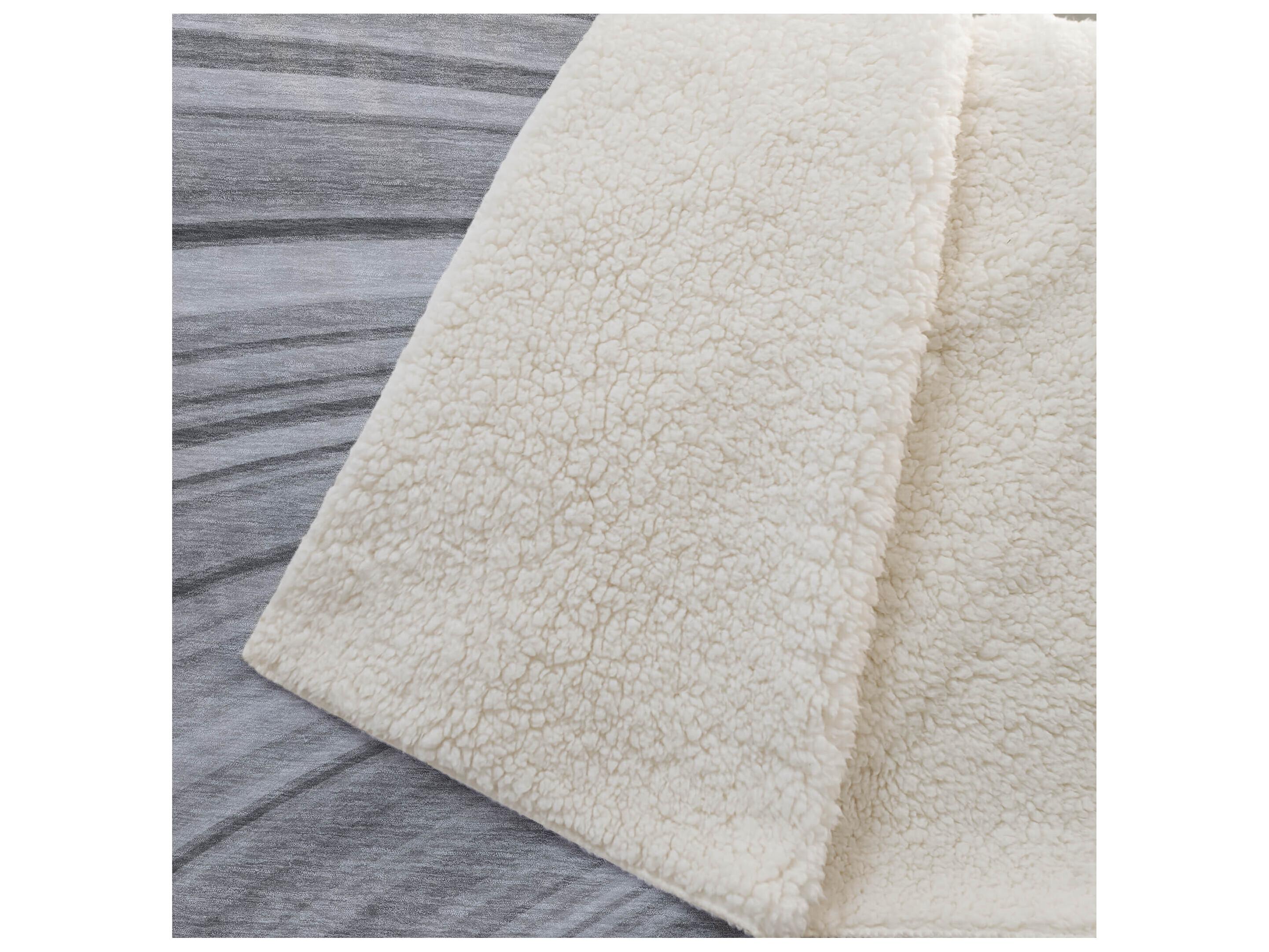 Dalyn Sherpa Gray Polyester Throw