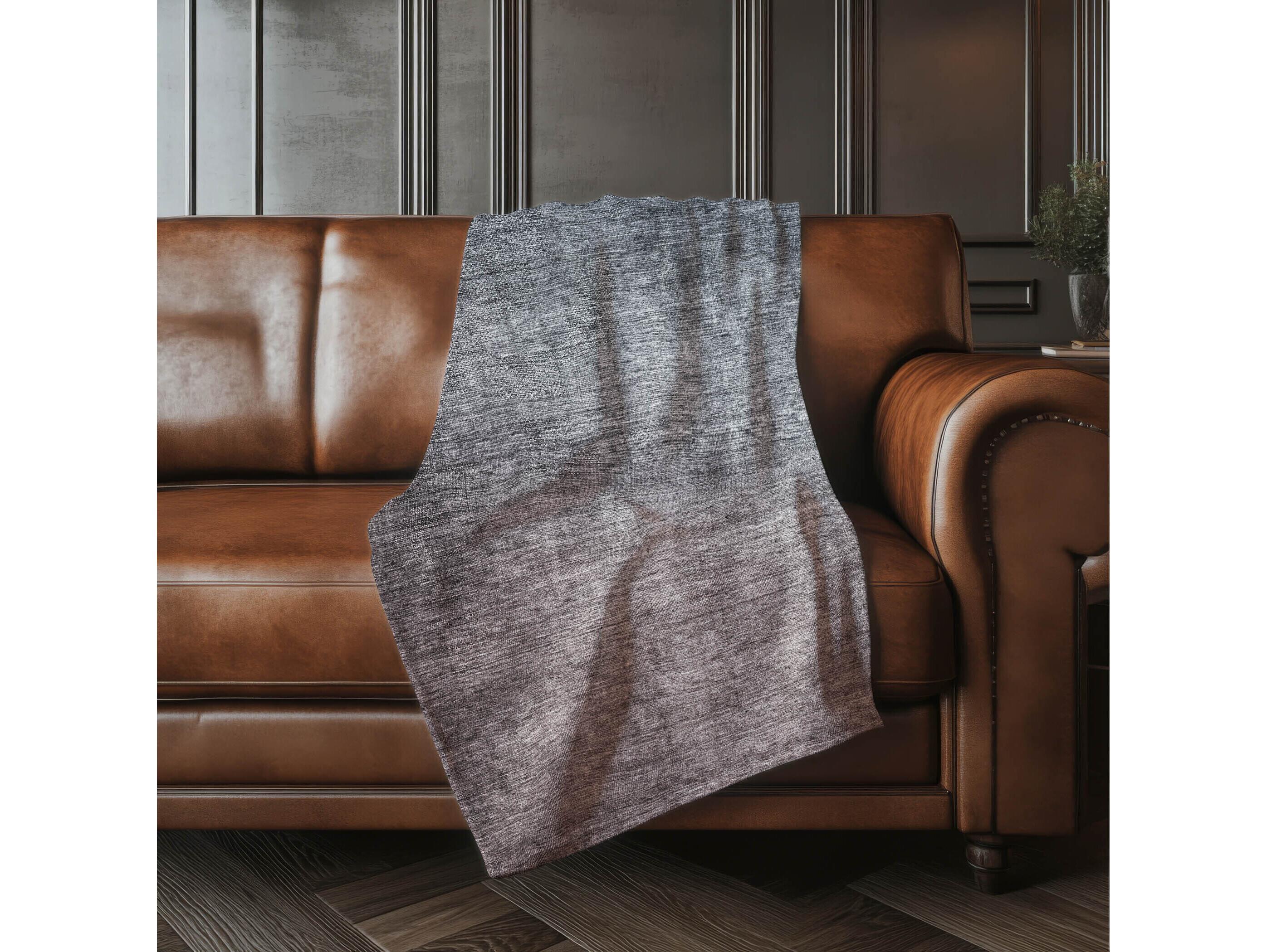 Dalyn Sherpa Gray Polyester Throw
