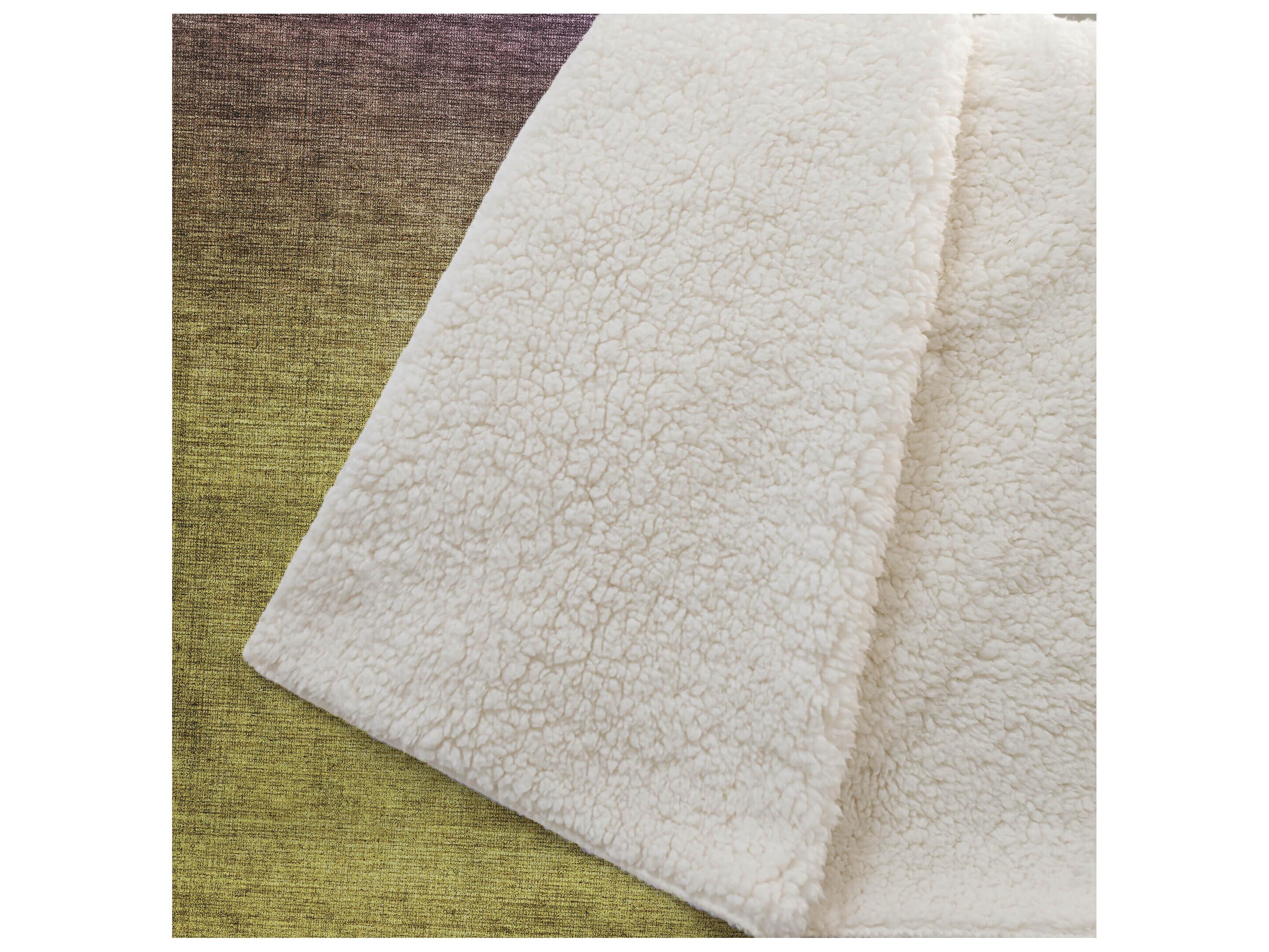 Dalyn Sherpa Purple Polyester Throw