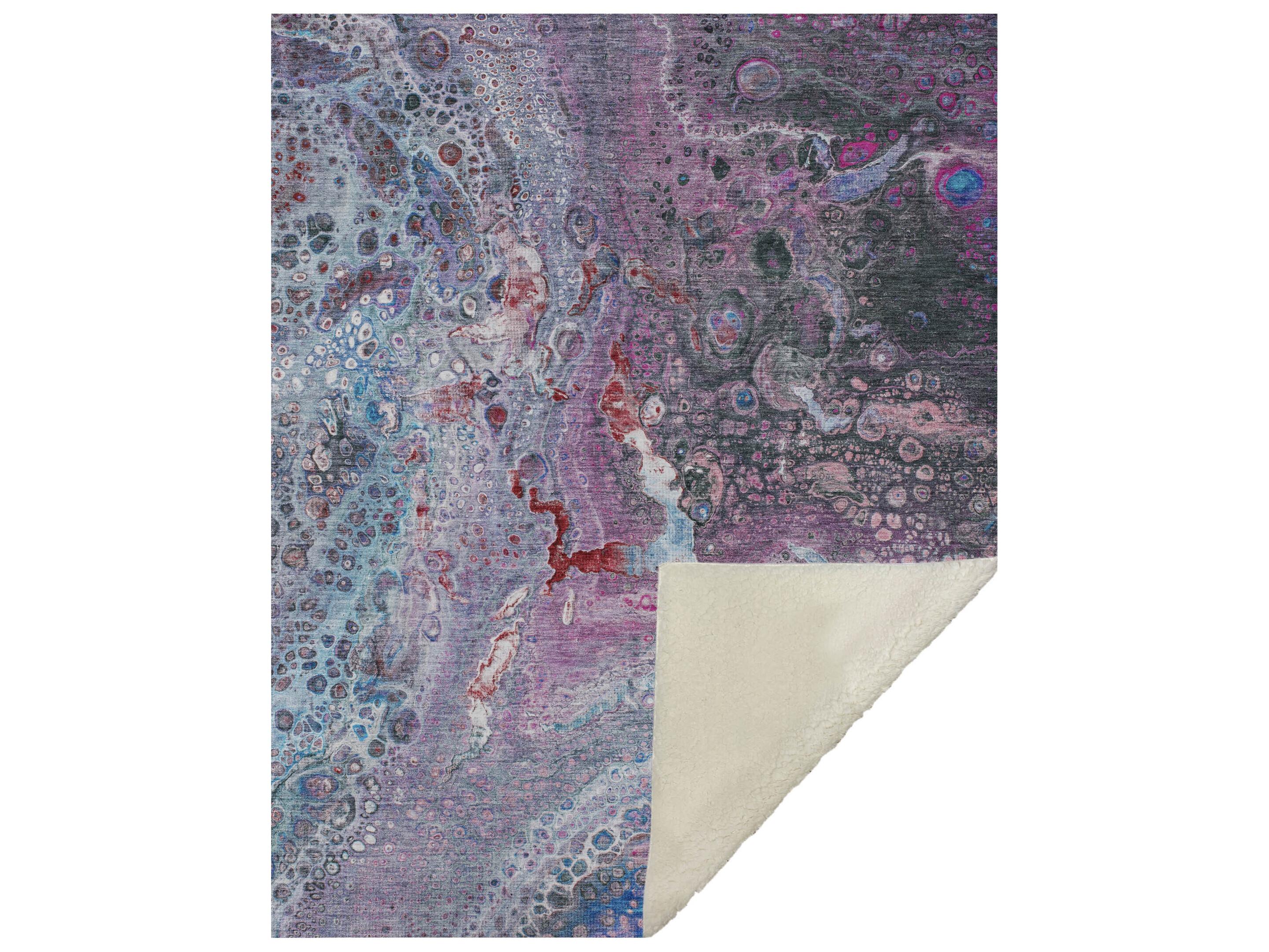 Dalyn Sherpa Blue Polyester Throw