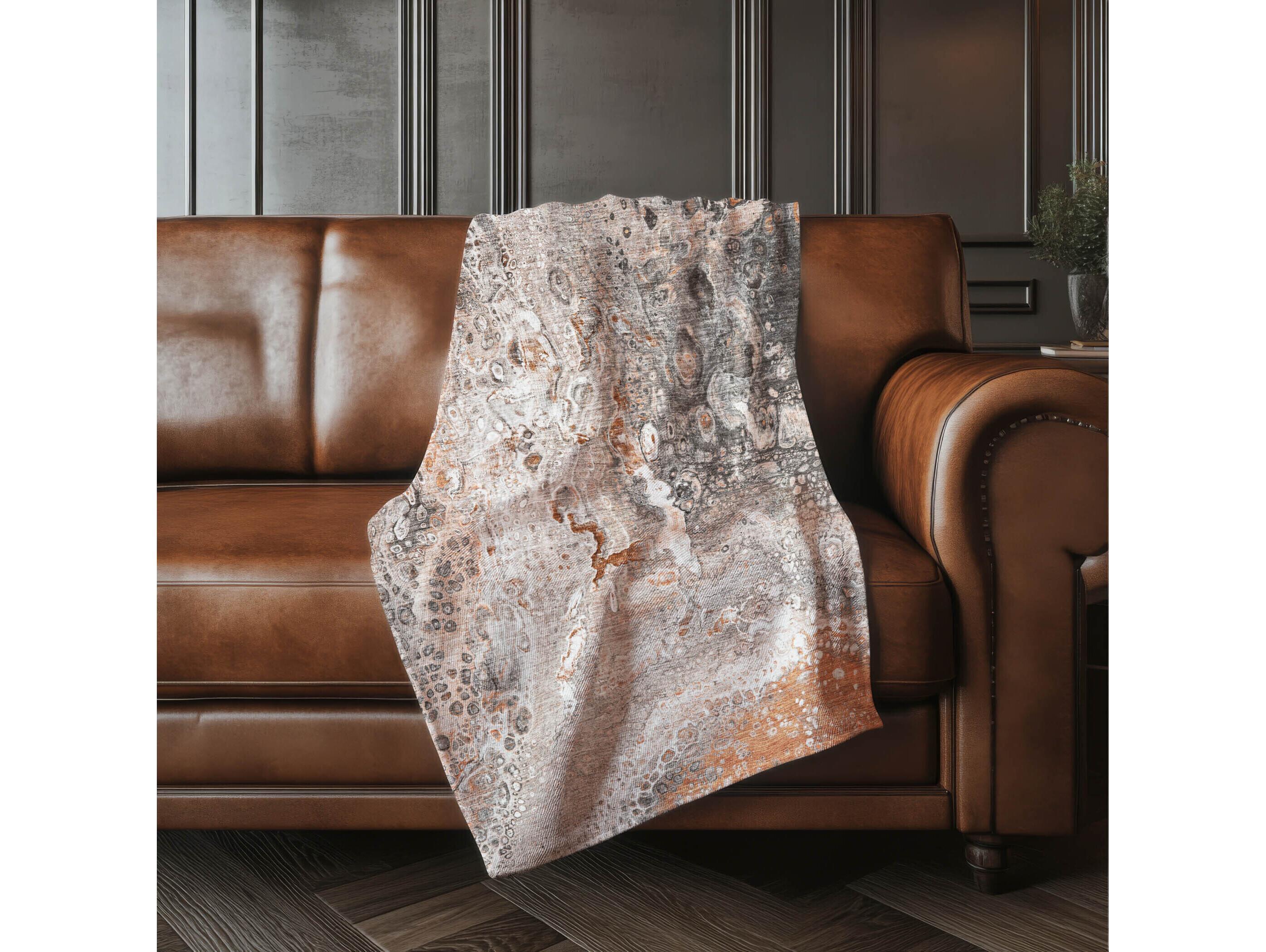 Dalyn Sherpa Orange Polyester Throw