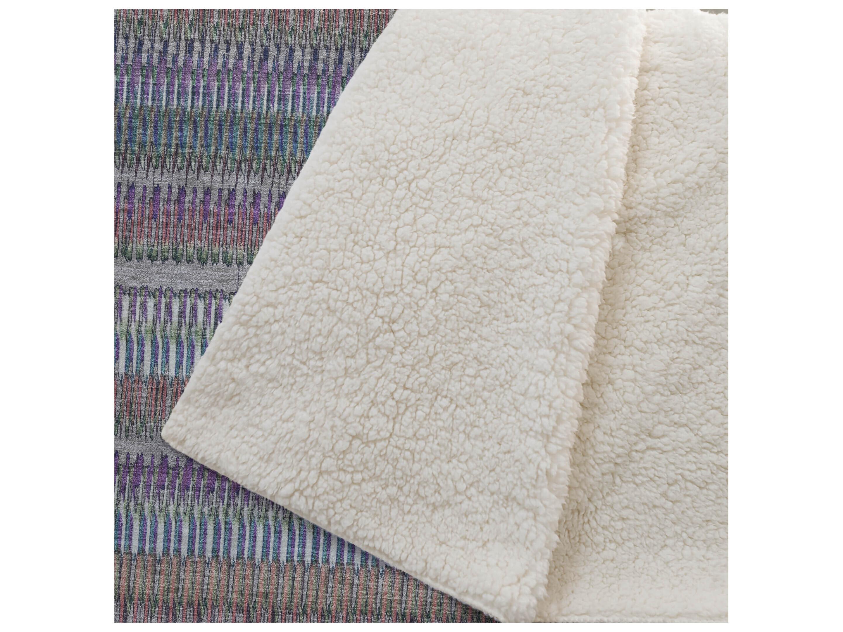 Dalyn Sherpa Brown Polyester Throw