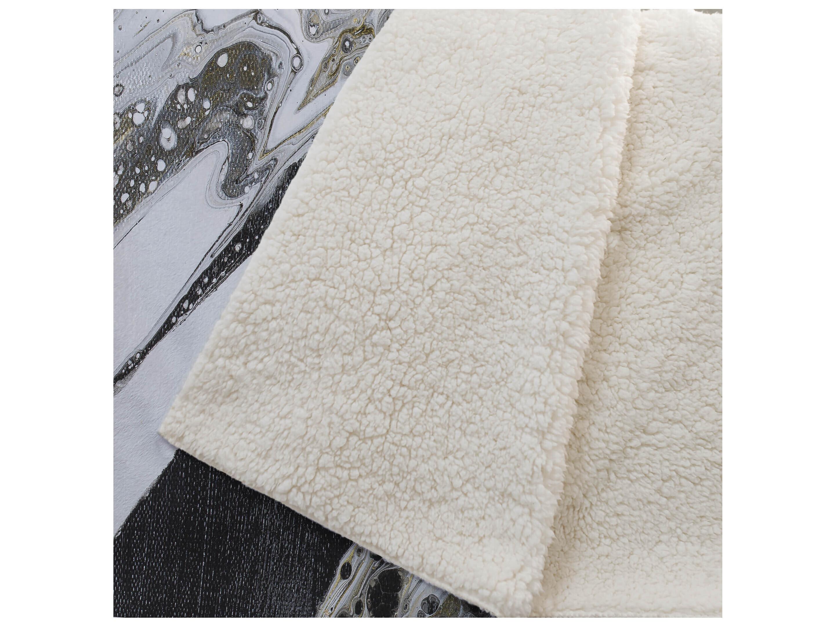 Dalyn Sherpa Black Polyester Throw