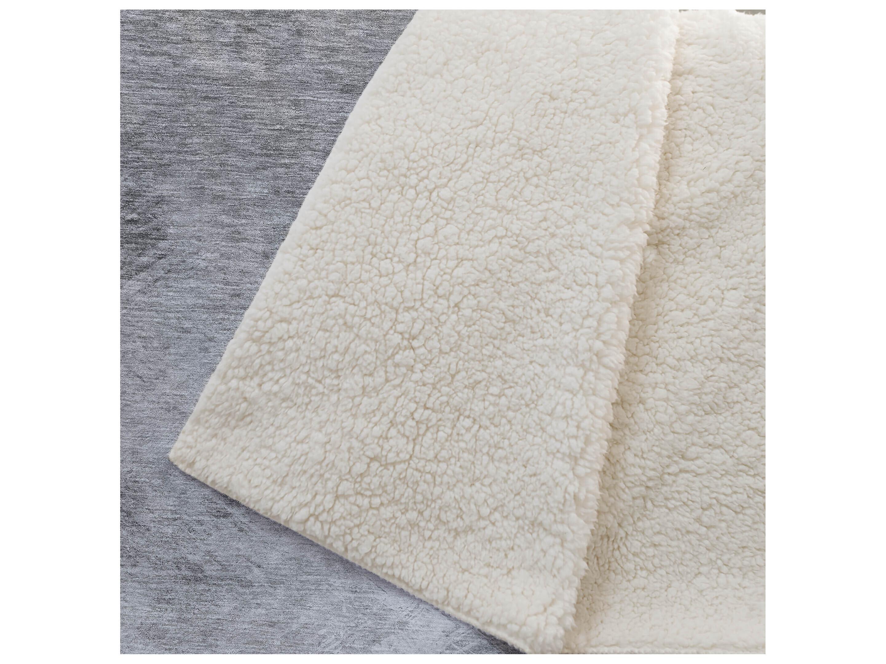 Dalyn Sherpa Gray Polyester Throw