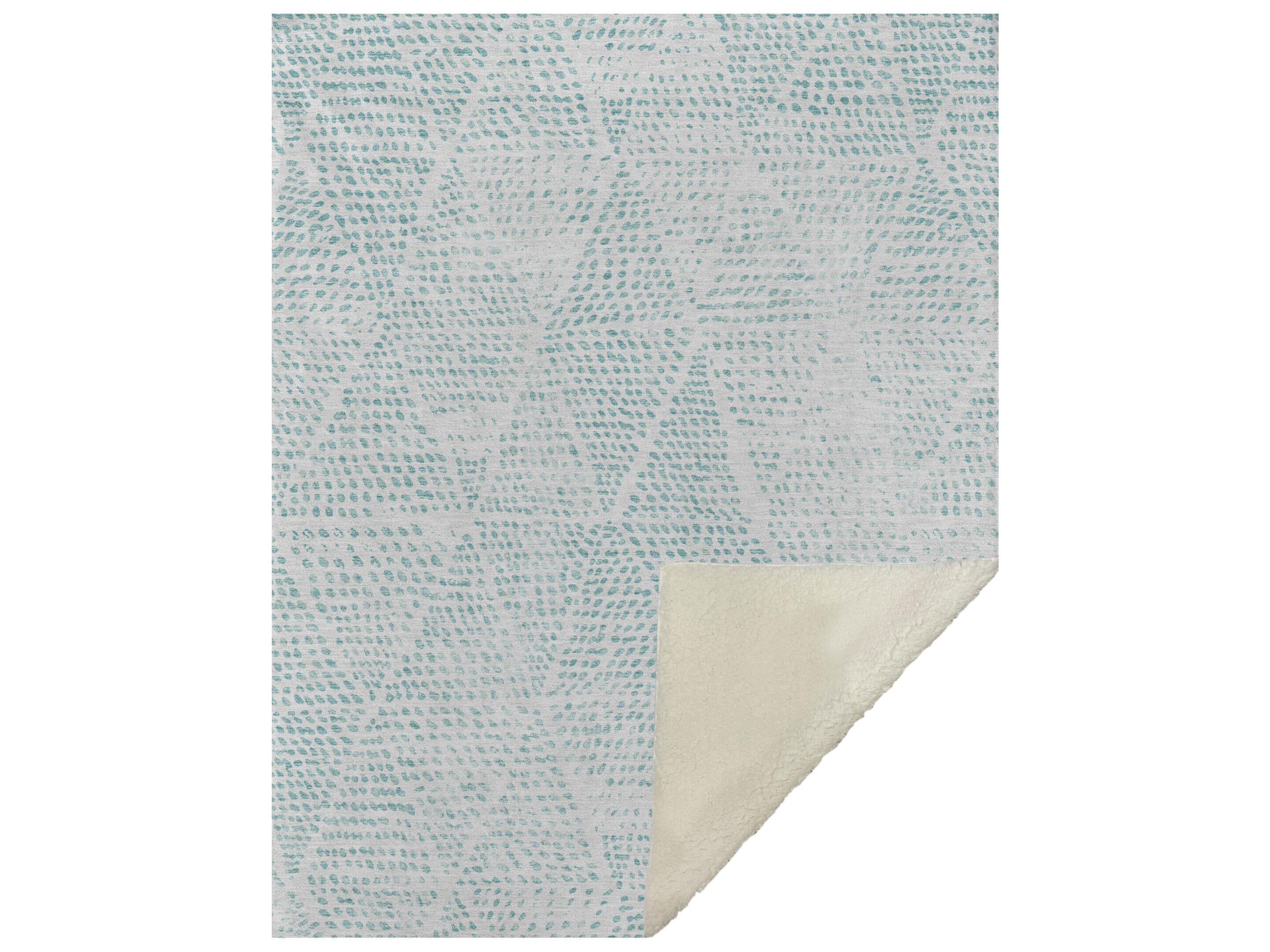 Dalyn Sherpa Teal Polyester Throw