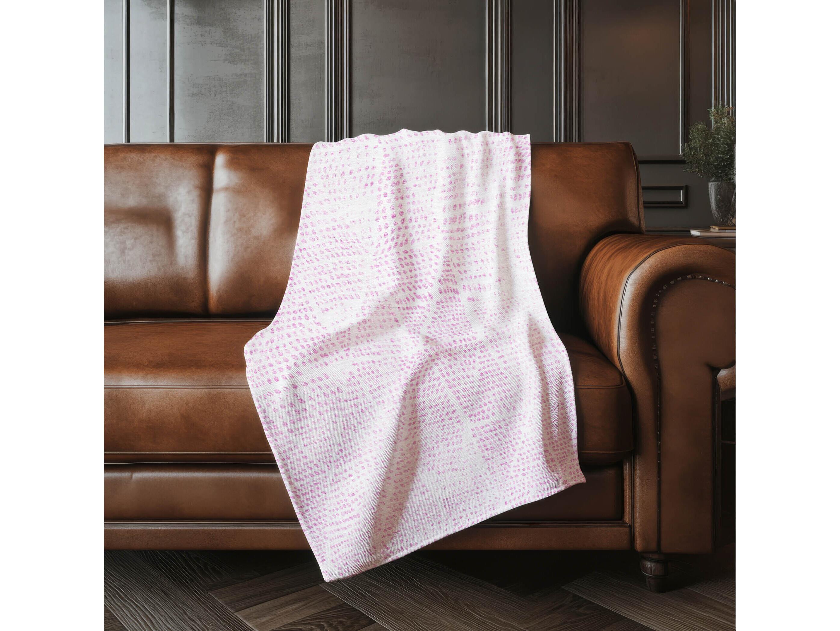 Dalyn Sherpa Pink Polyester Throw