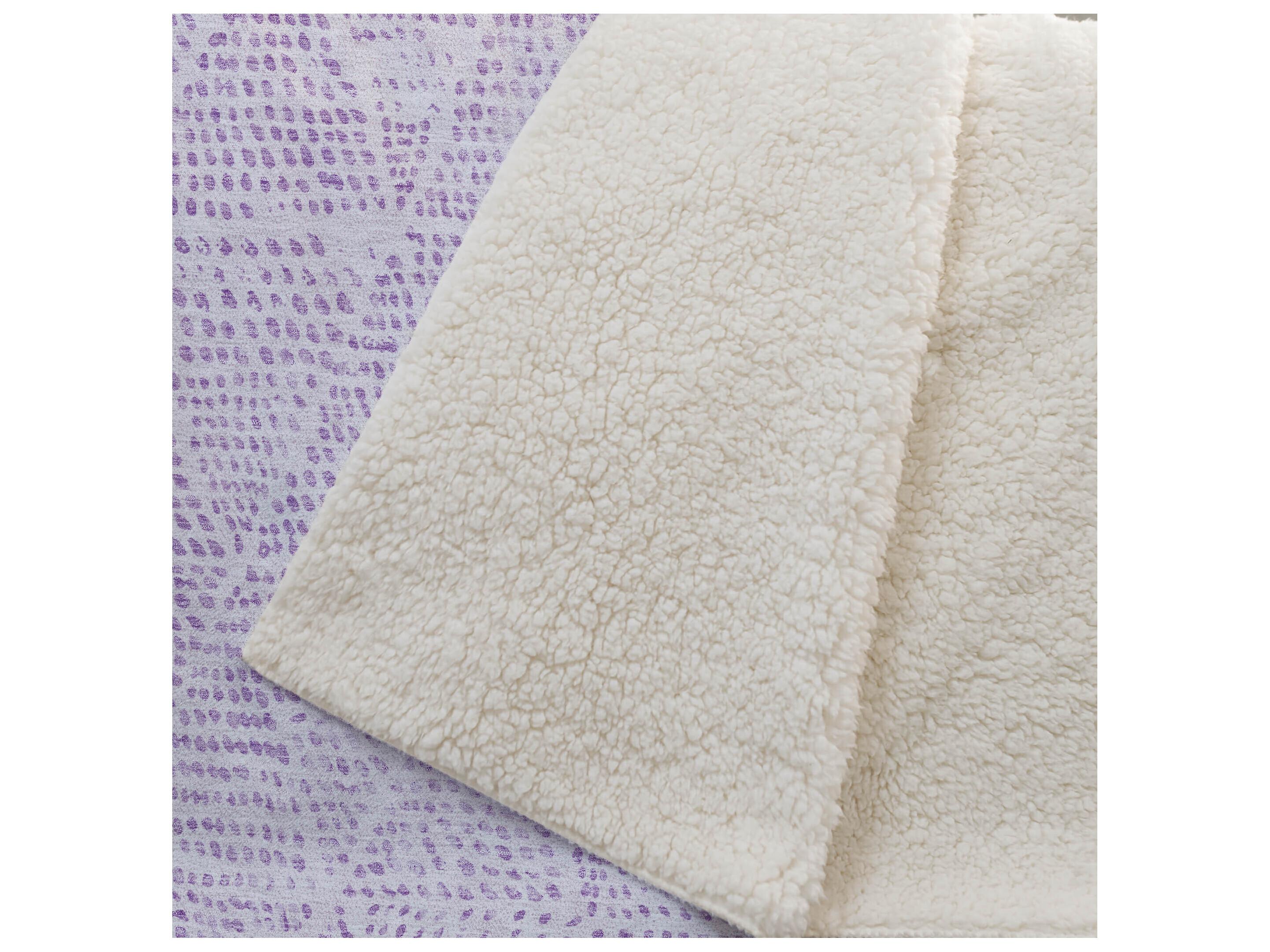 Dalyn Sherpa Purple Polyester Throw