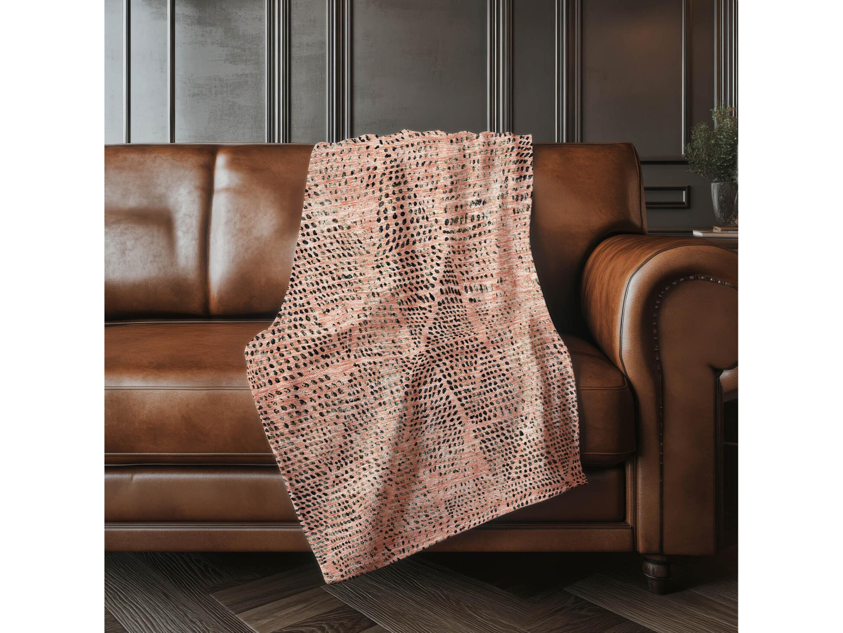 Dalyn Sherpa Orange Polyester Throw