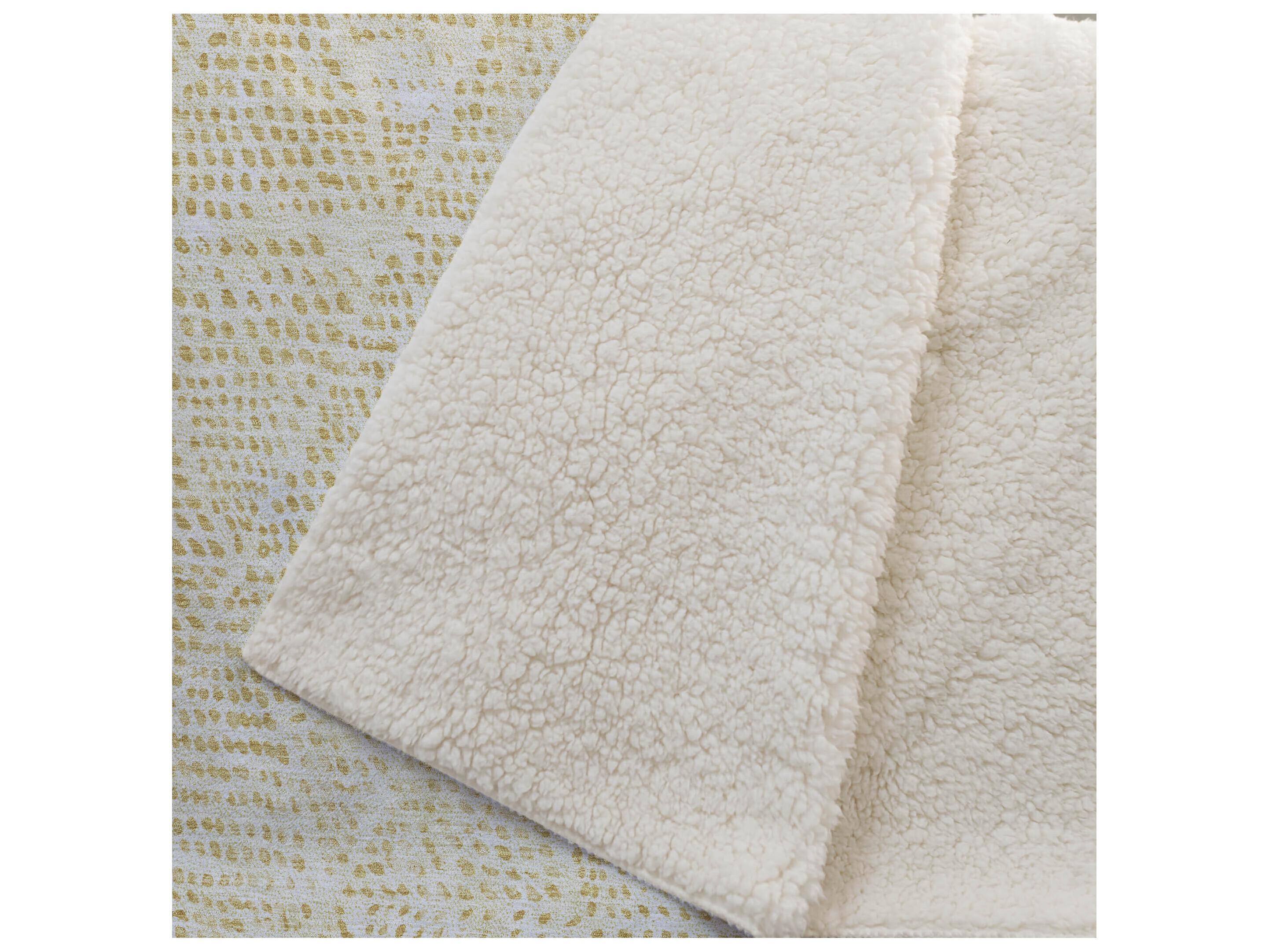 Dalyn Sherpa Gold Polyester Throw