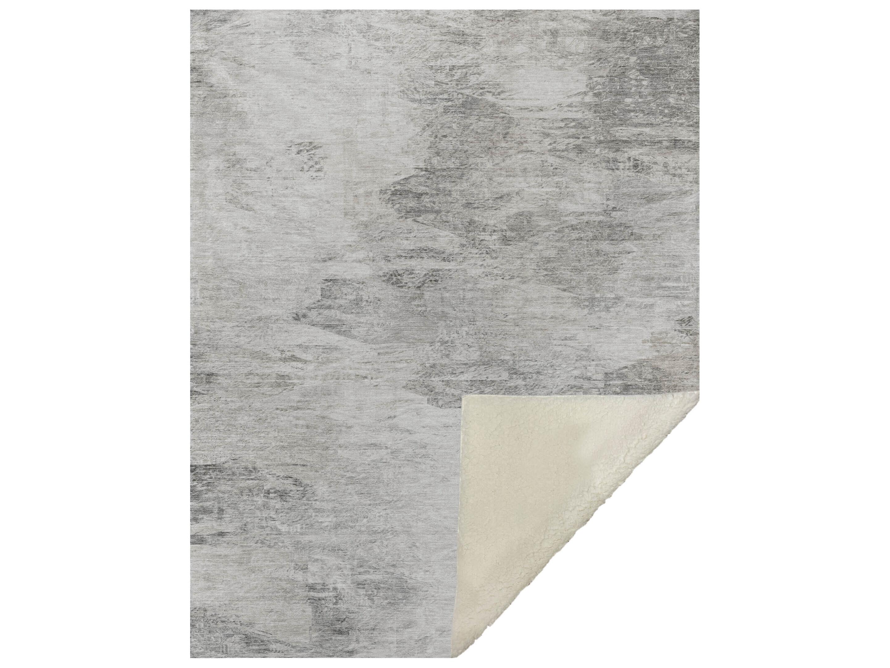 Dalyn Sherpa Gray Polyester Throw