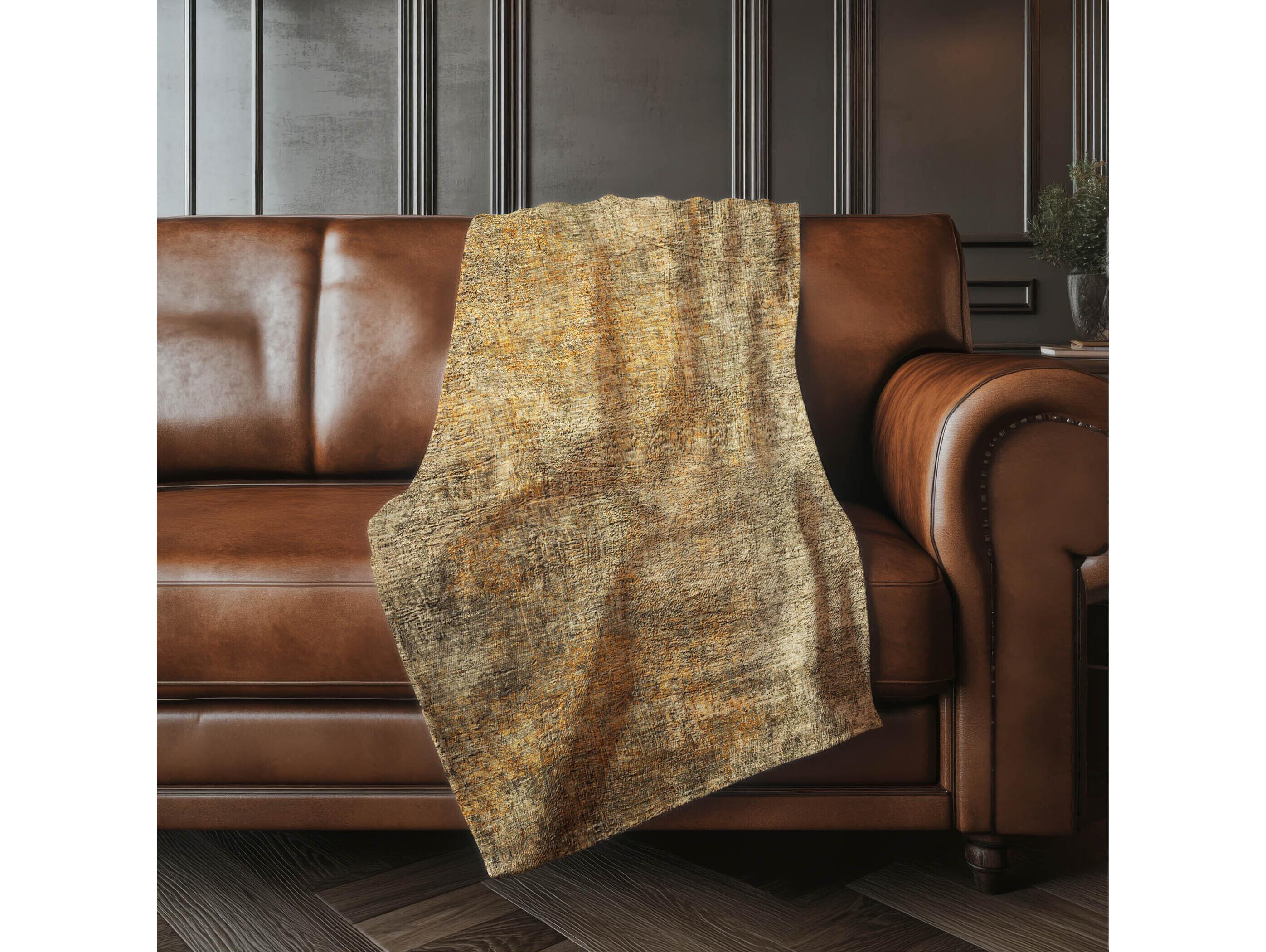 Dalyn Sherpa Brown Polyester Throw